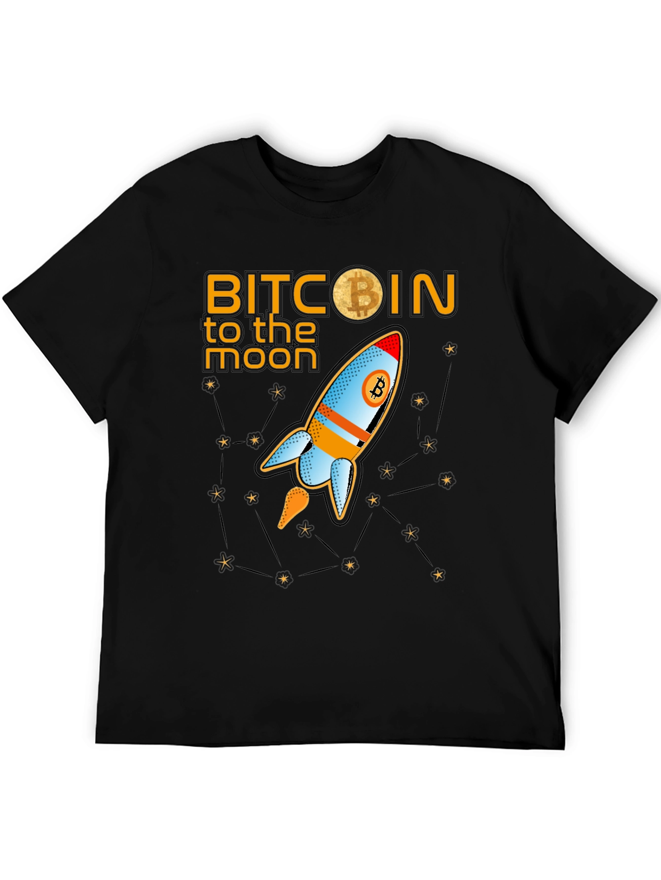 Bitcoin to the Moon T-Shirt Crypto BTC Rocket
