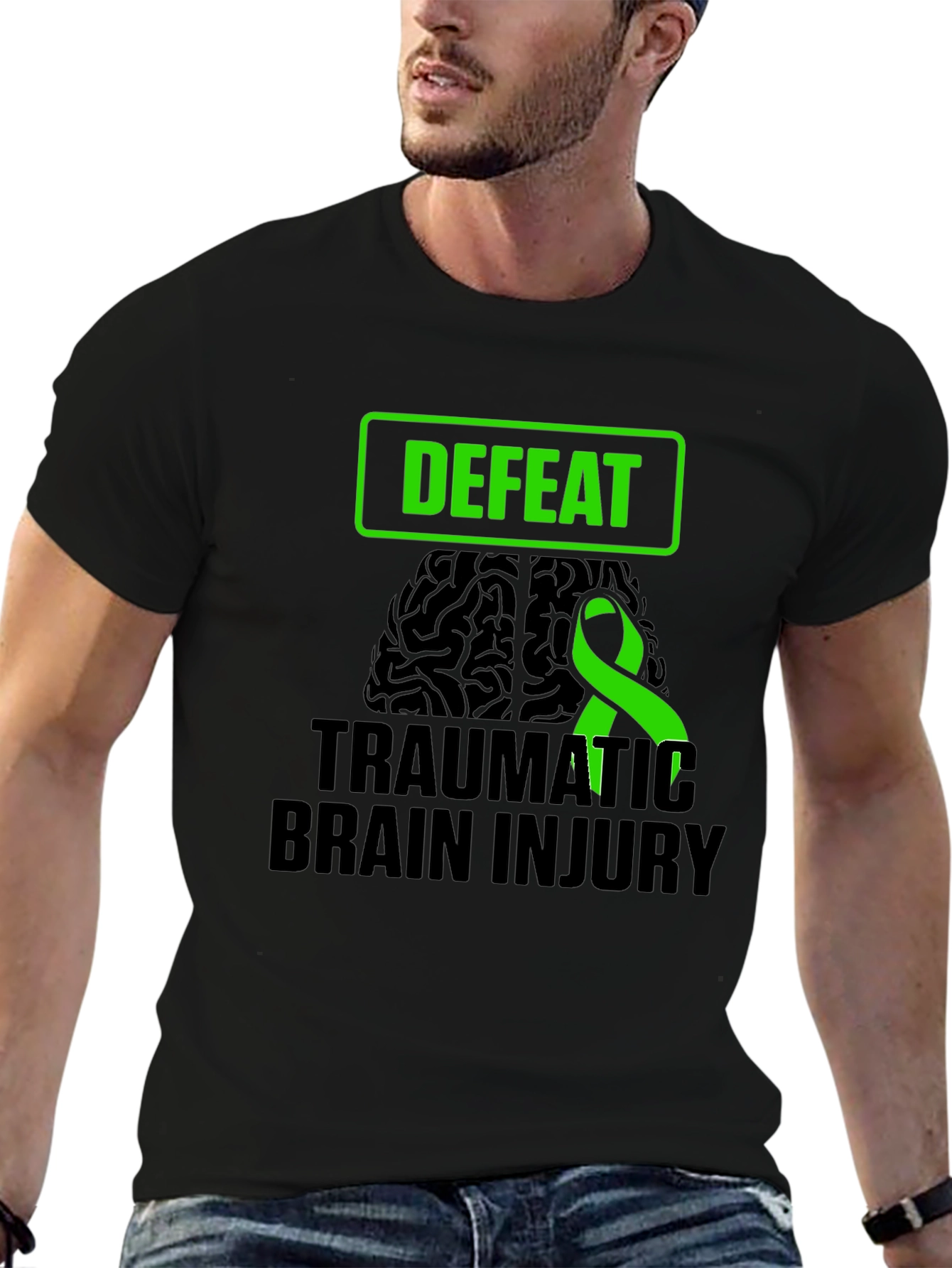 Defeat Traumatic Brain Injury Awareness T-Shirt