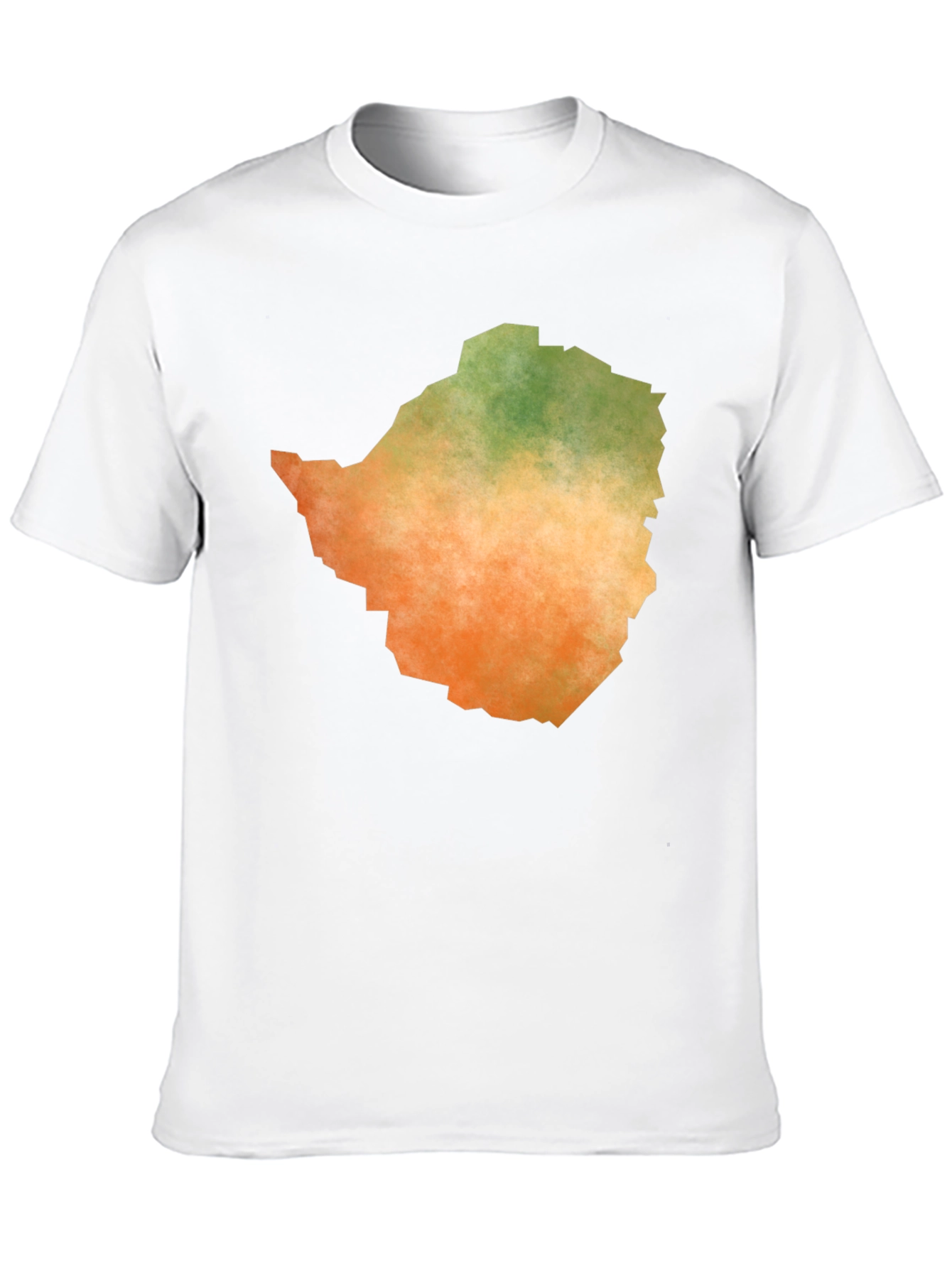 Zimbabwe Map Graphic Tee - Black Cotton T-Shirt
