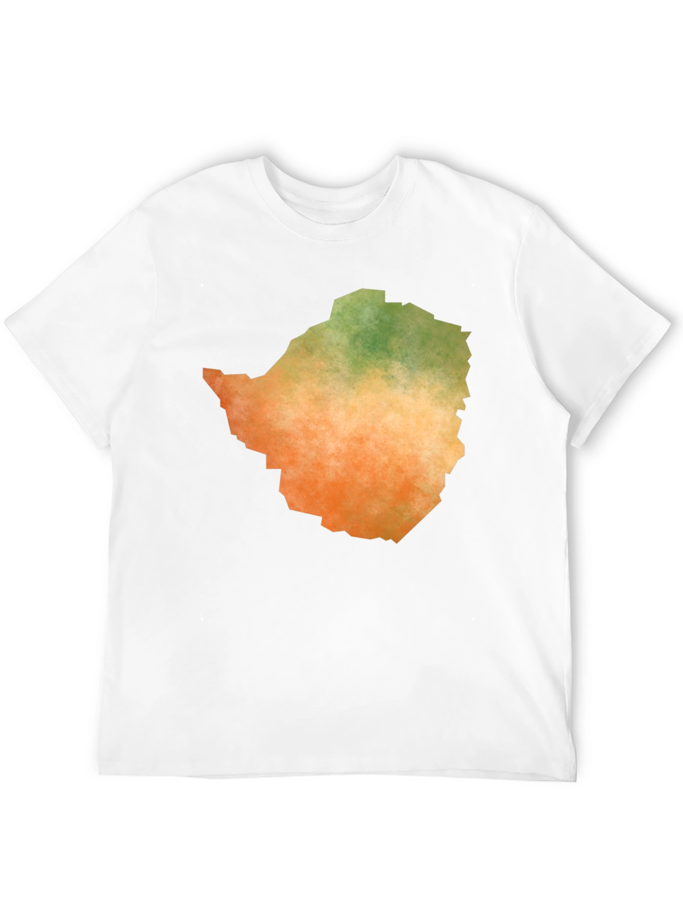 Zimbabwe Map Graphic Tee - Black Cotton T-Shirt