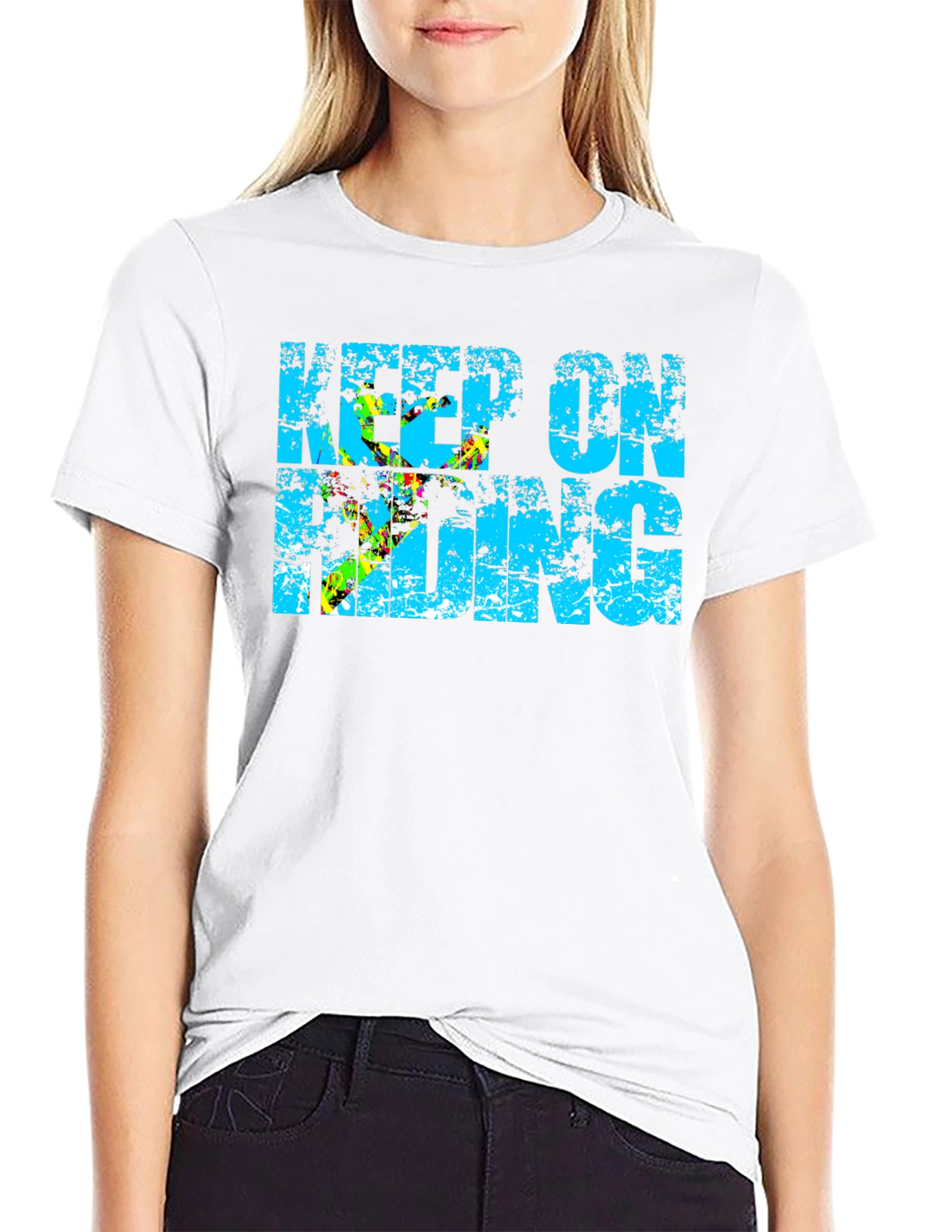 Keep On Riding Graphic T-Shirt - Black