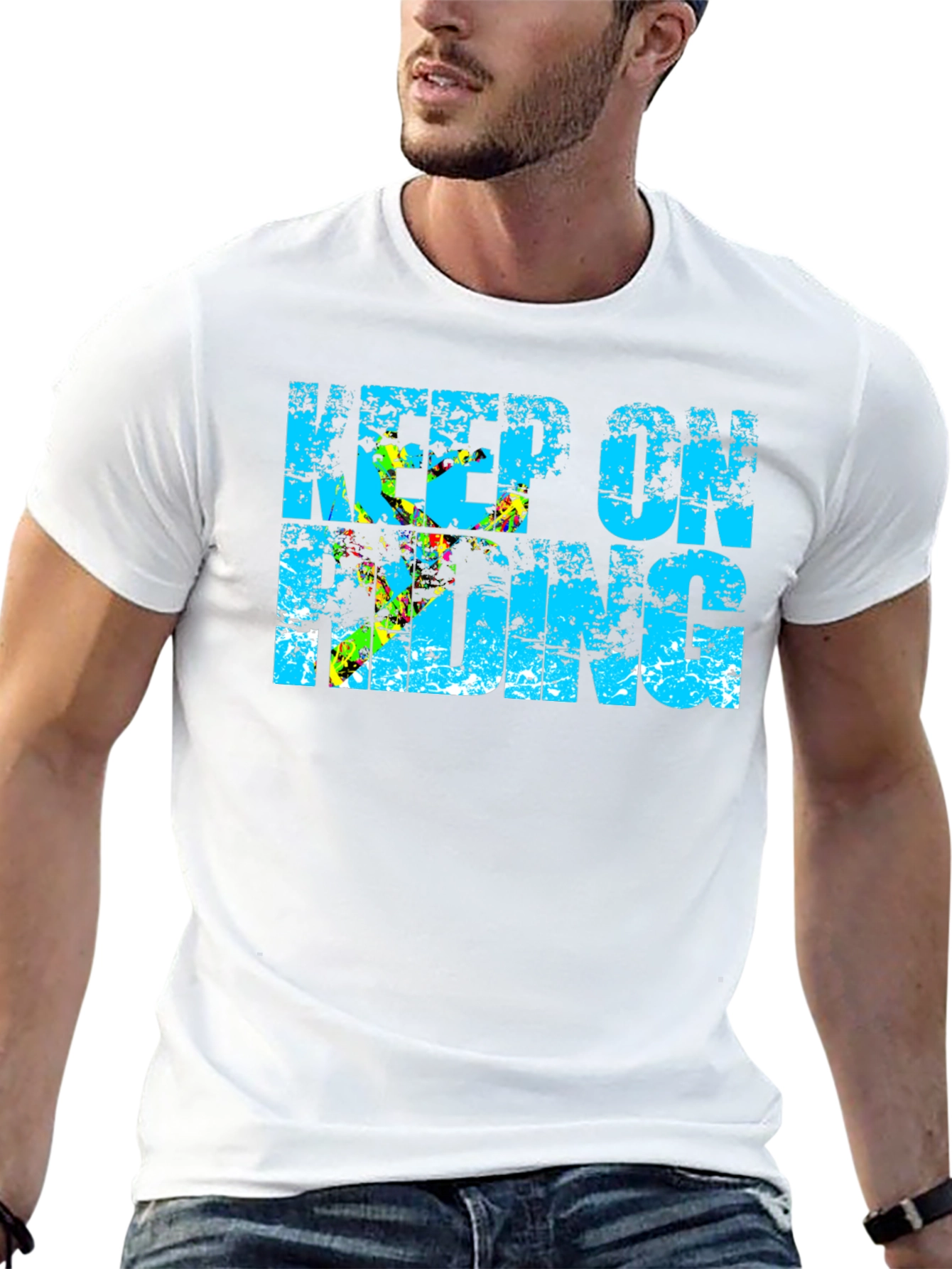 Keep On Riding Graphic T-Shirt - Black