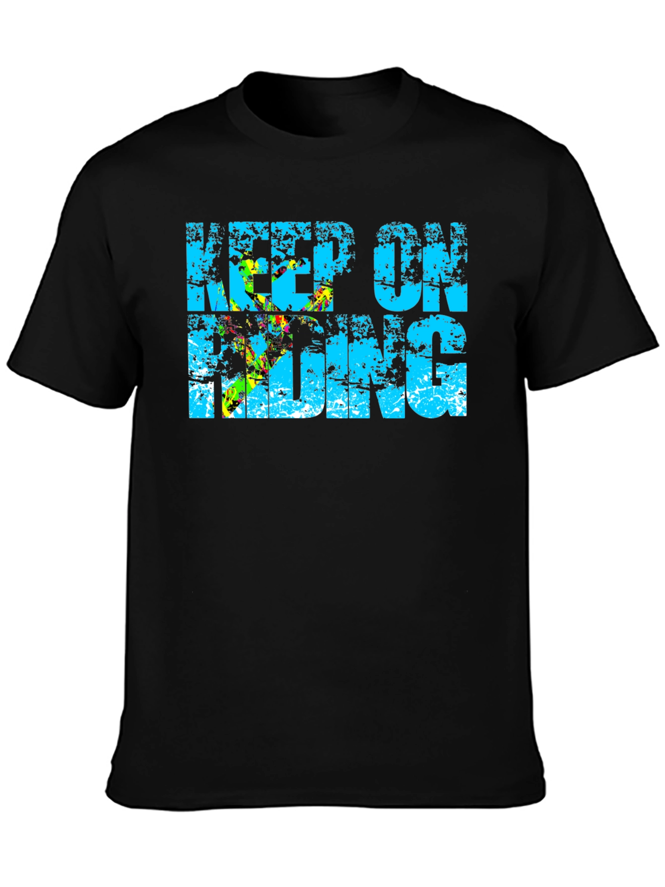 Keep On Riding Graphic T-Shirt - Black