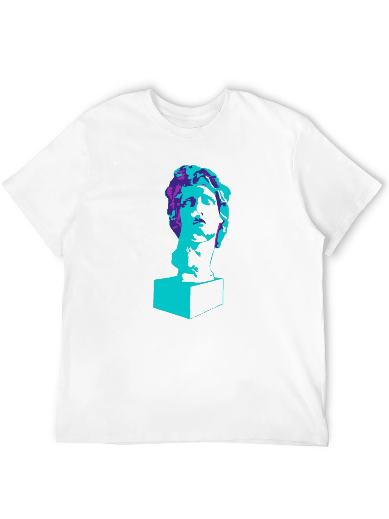Statue Head Graphic T-Shirt - Trendy Artistic Tee
