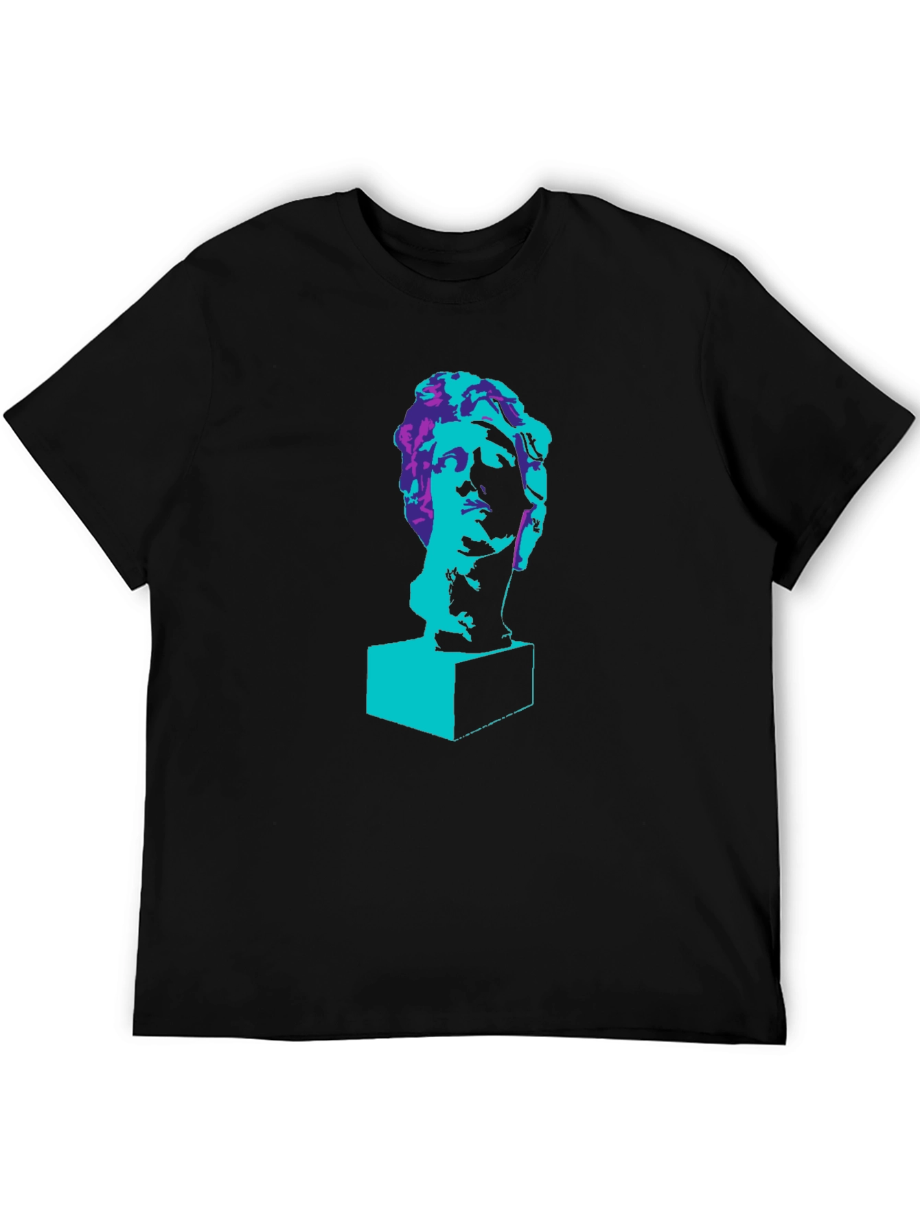 Statue Head Graphic T-Shirt - Trendy Artistic Tee