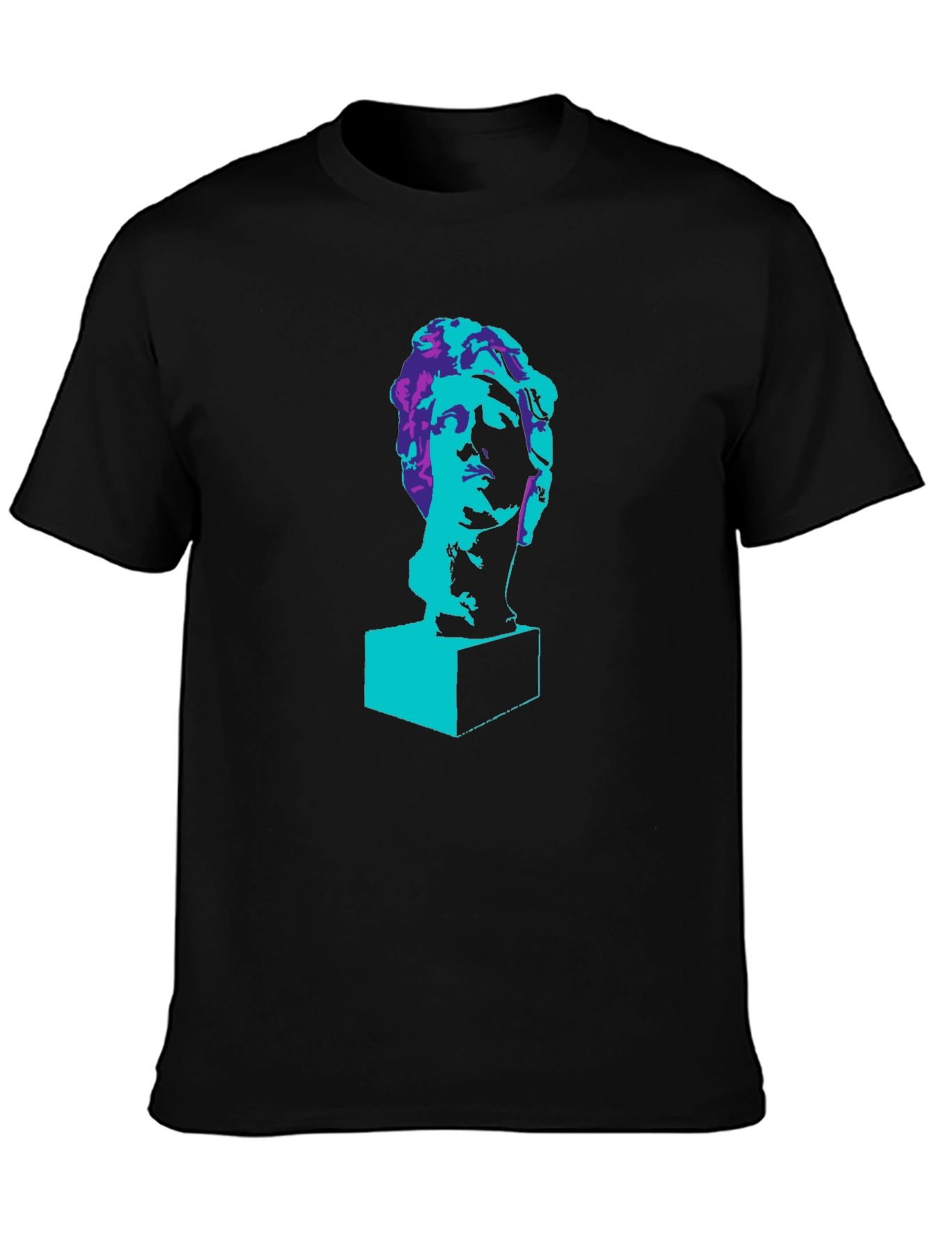 Statue Head Graphic T-Shirt - Trendy Artistic Tee