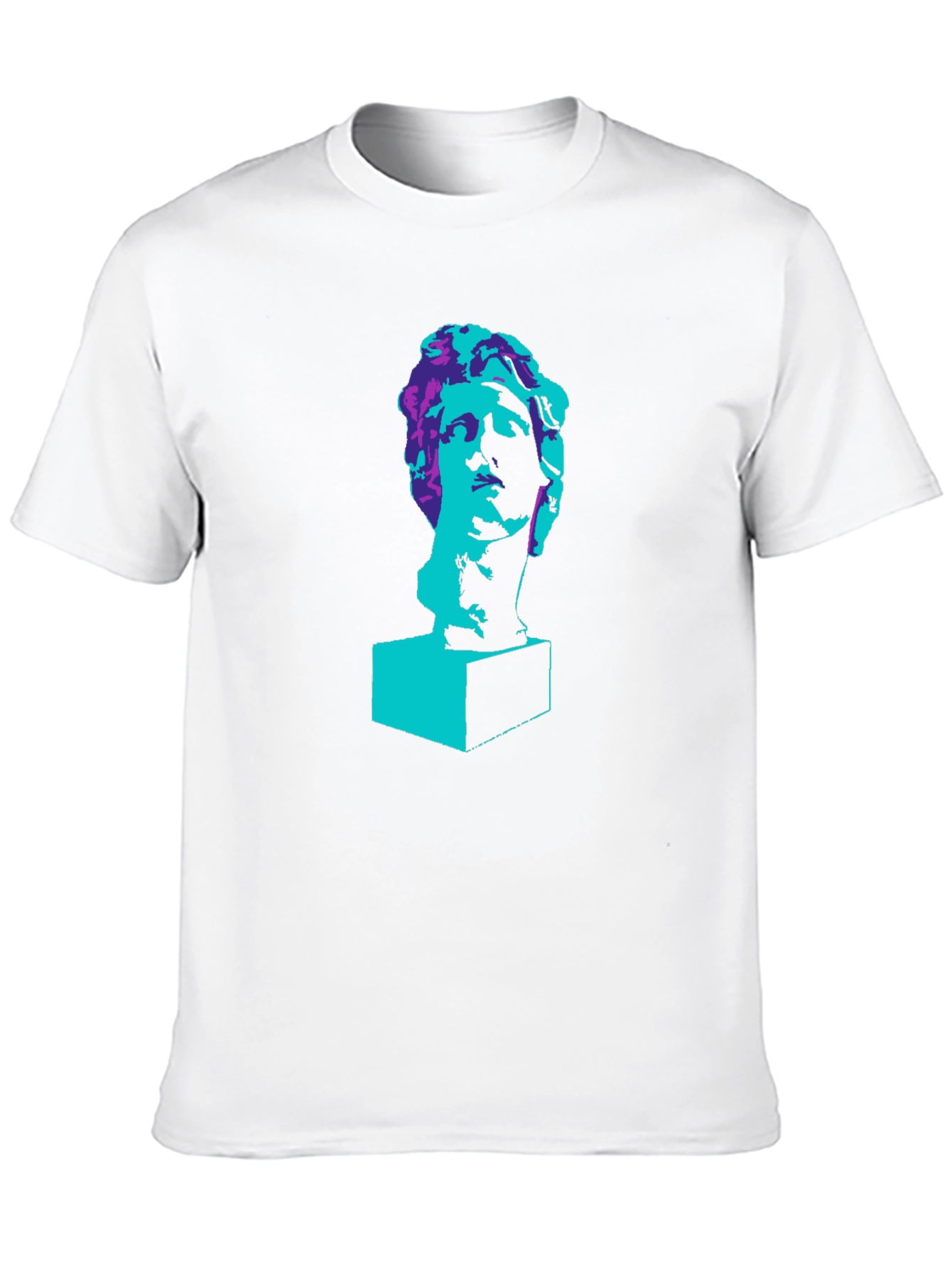 Statue Head Graphic T-Shirt - Trendy Artistic Tee