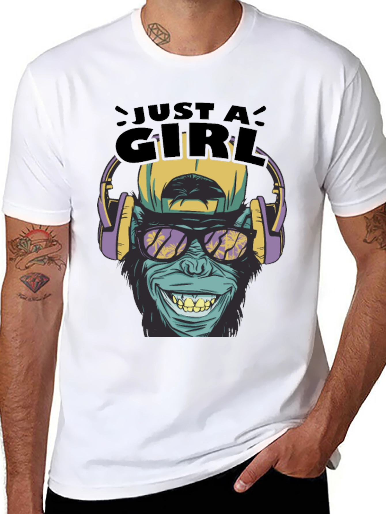 Just A Girl Monkey Graphic Tee