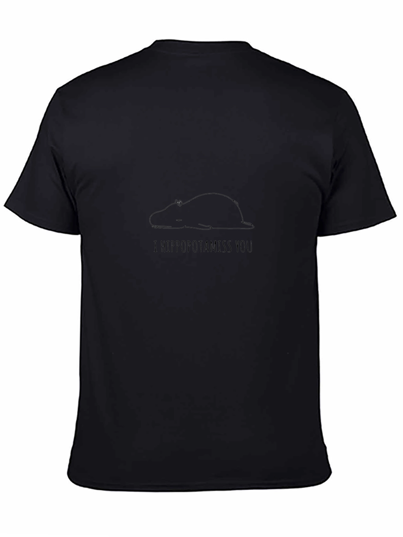 I Hippopotamiss You T-Shirt - Black Tee