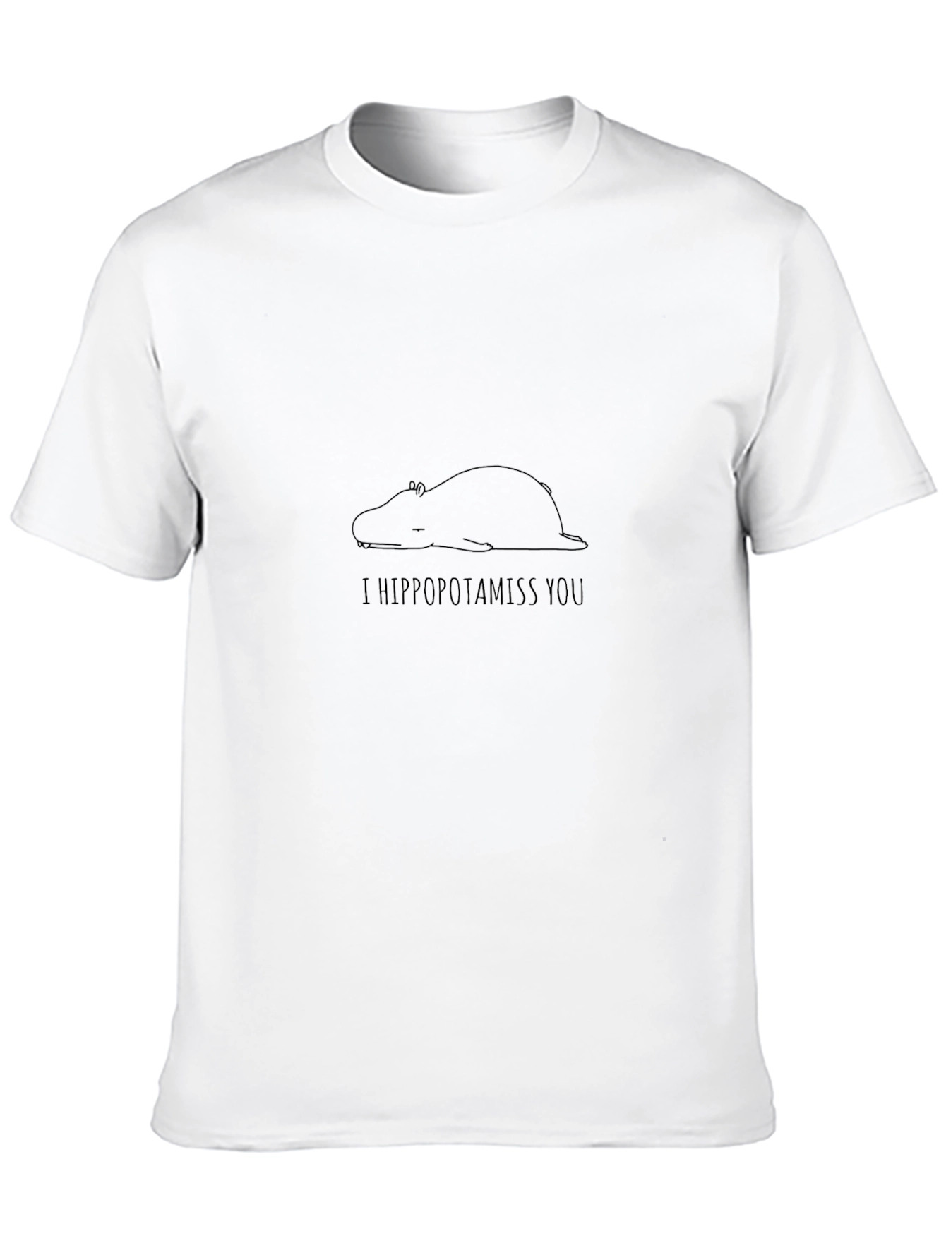 I Hippopotamiss You T-Shirt - Black Tee