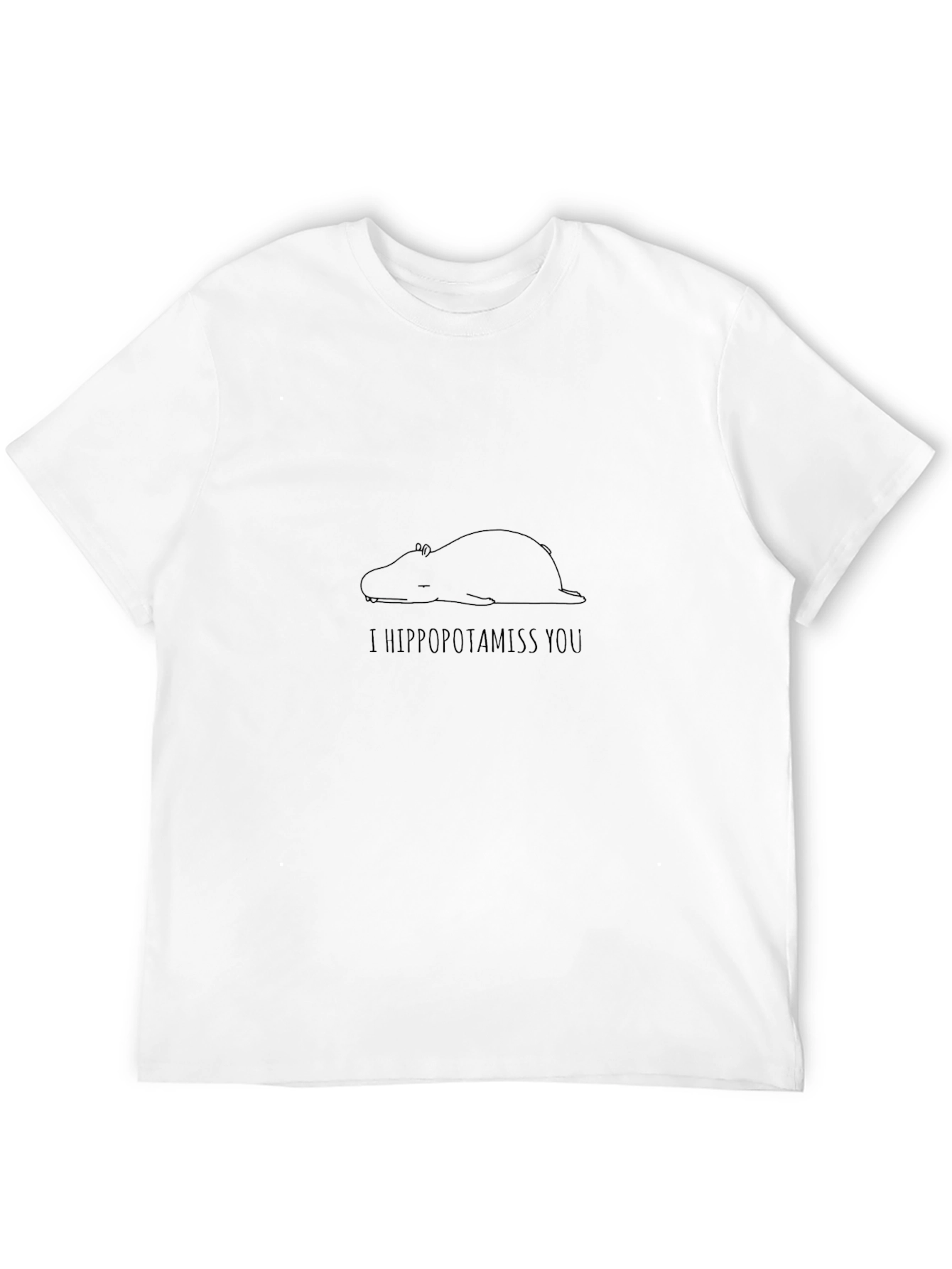 I Hippopotamiss You T-Shirt - Black Tee