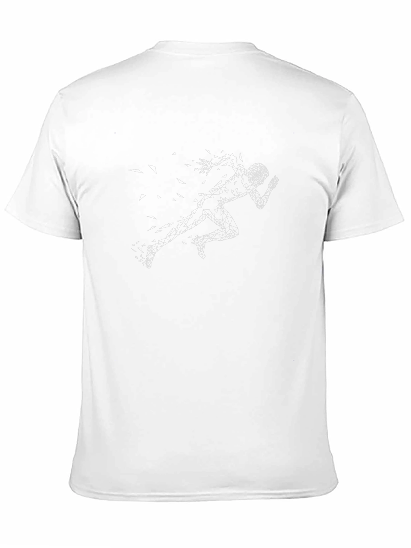 Geometric Runner Graphic T-Shirt - Black