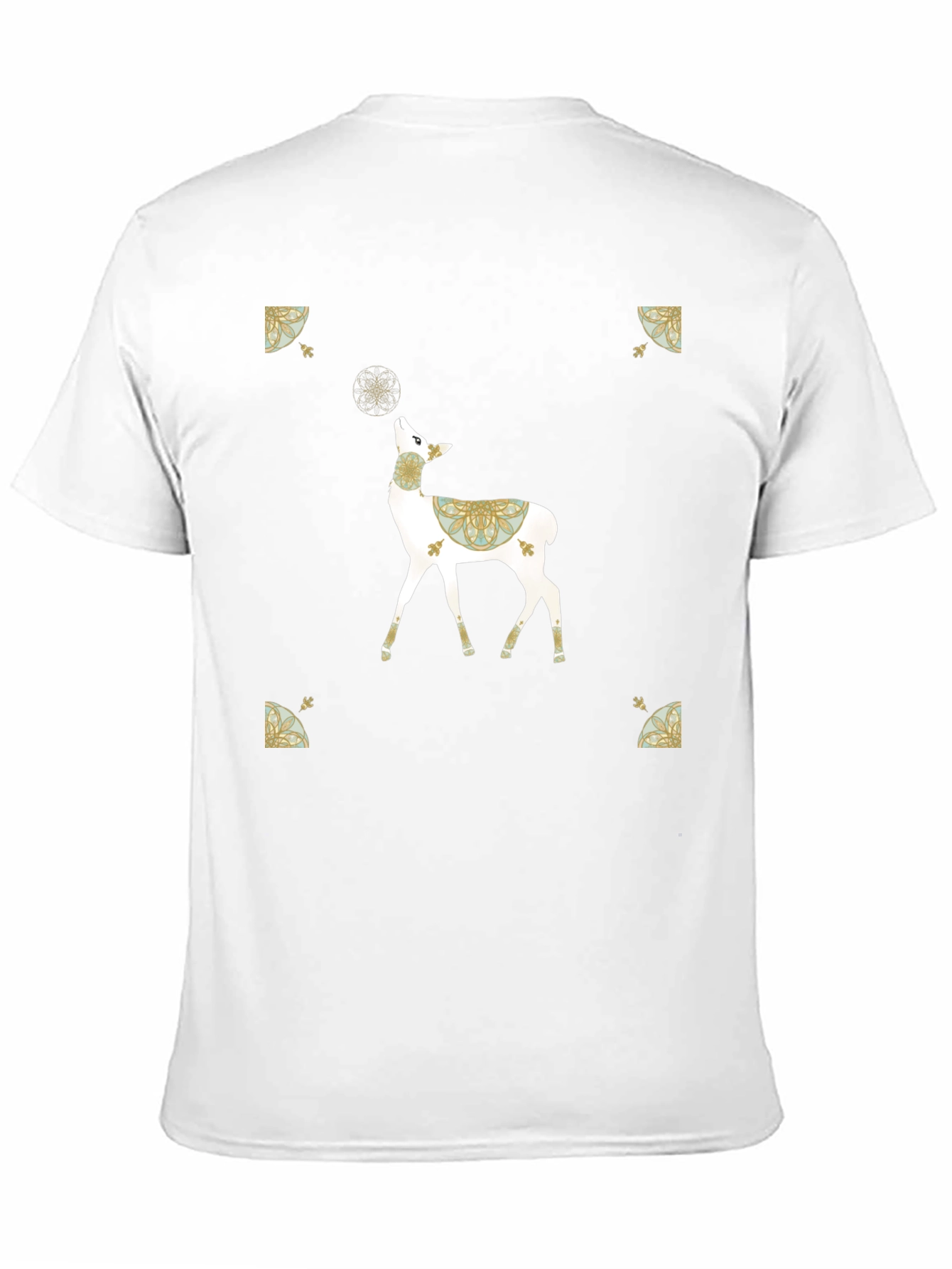 Deer Graphic Print Black T-Shirt