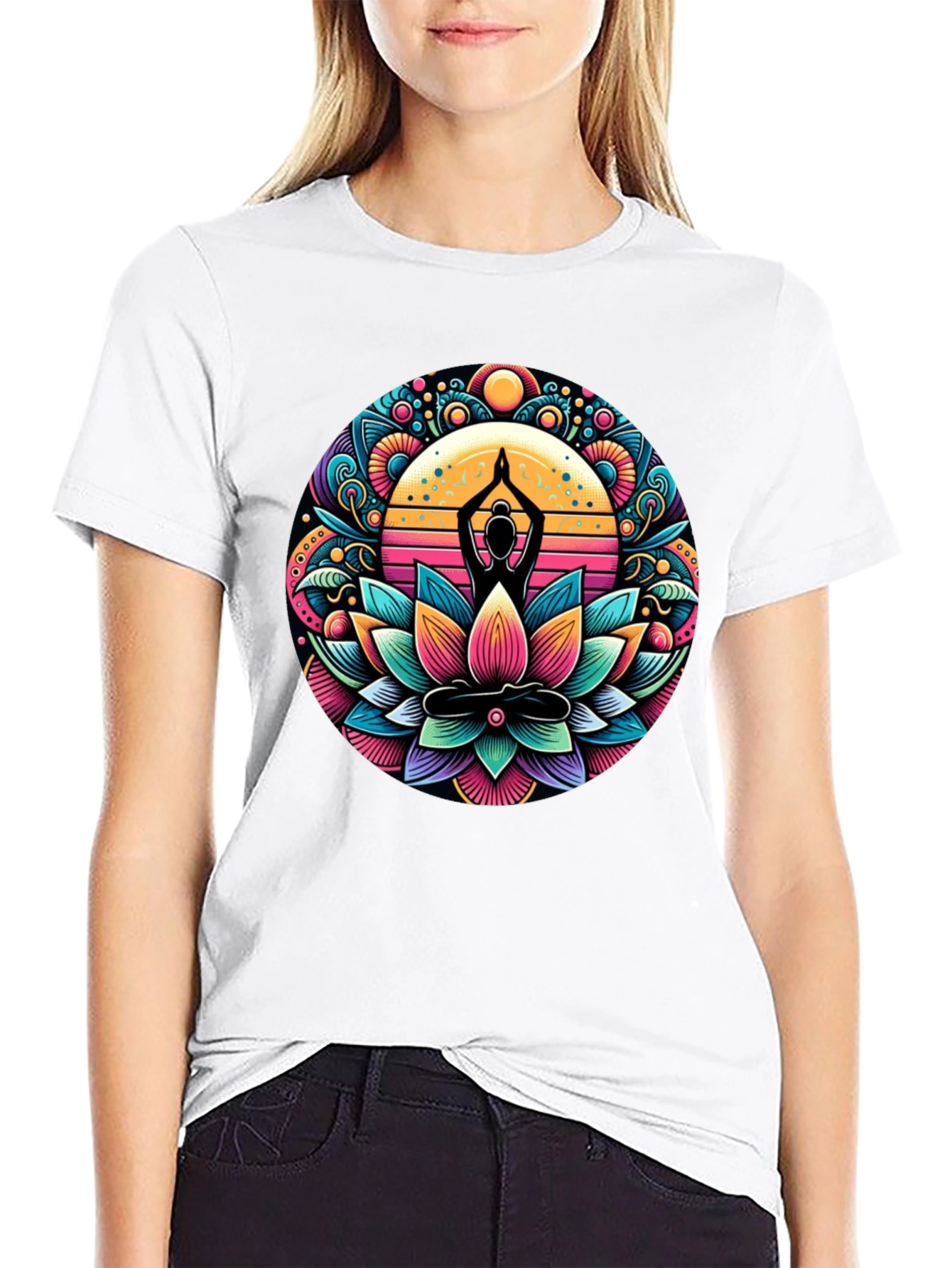 Yoga Lotus Mandala Graphic Tee