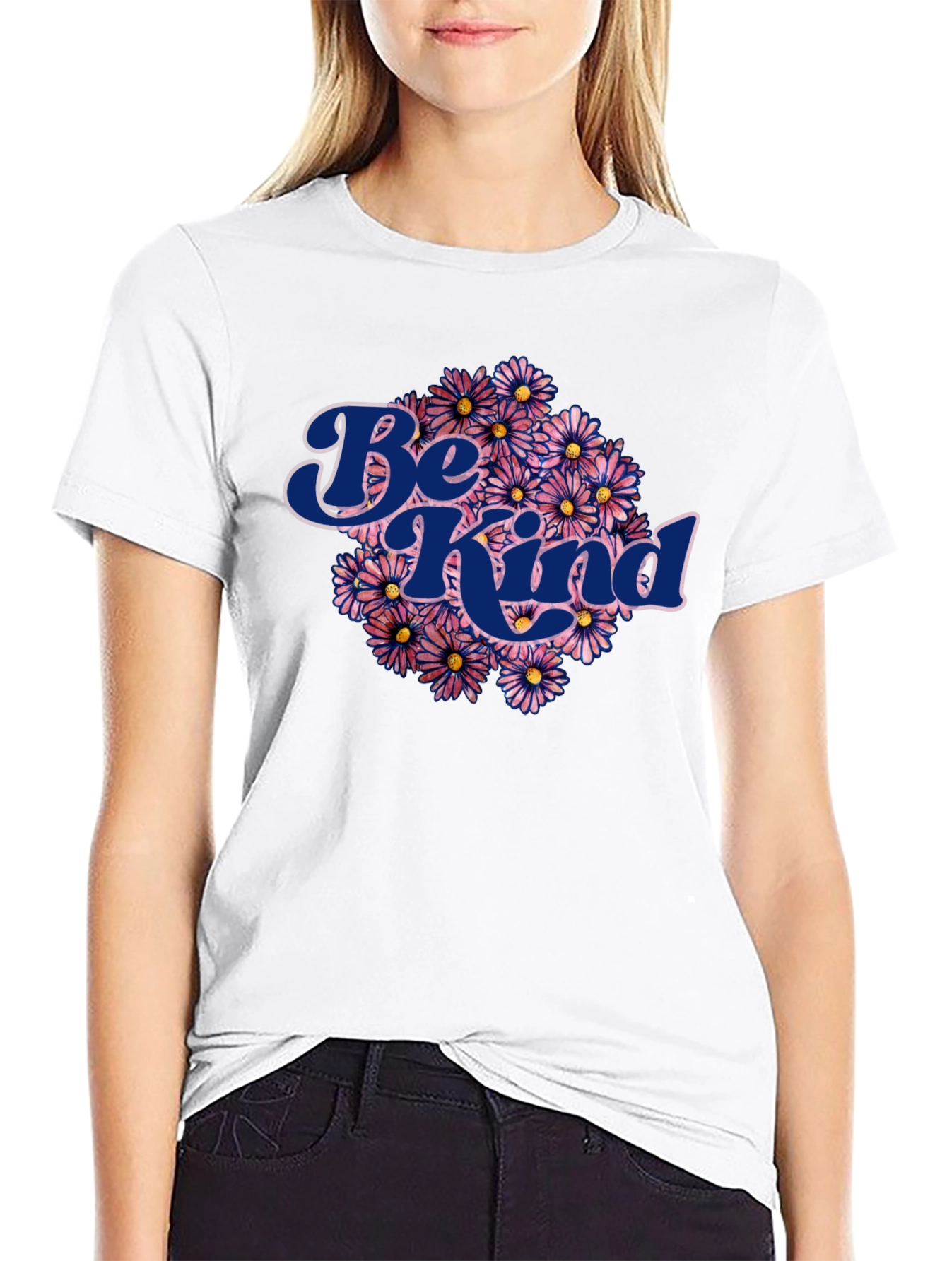 Be Kind Flower Graphic T-Shirt