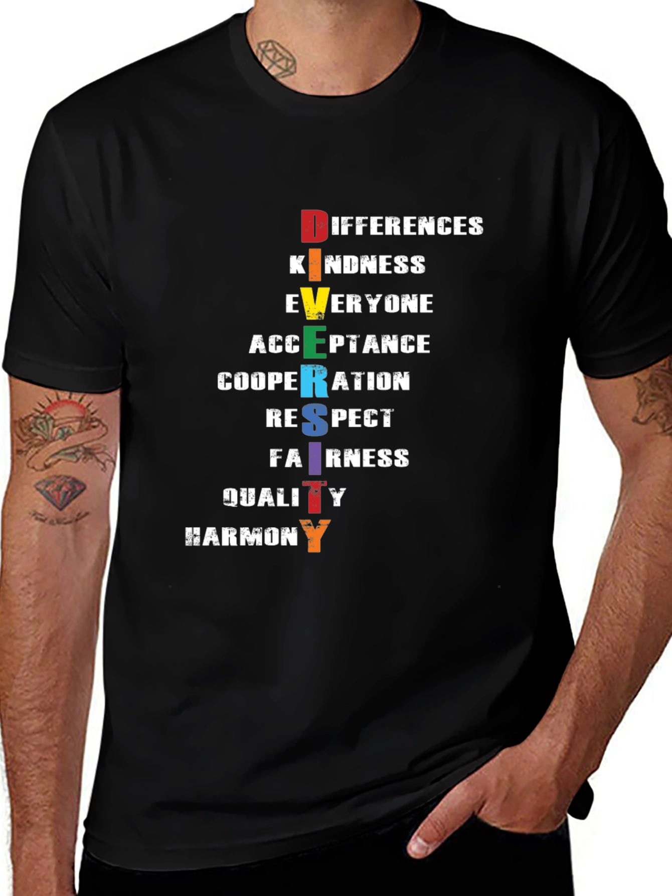 Diversity Inclusion T-Shirt: Differences Kindness Everyone