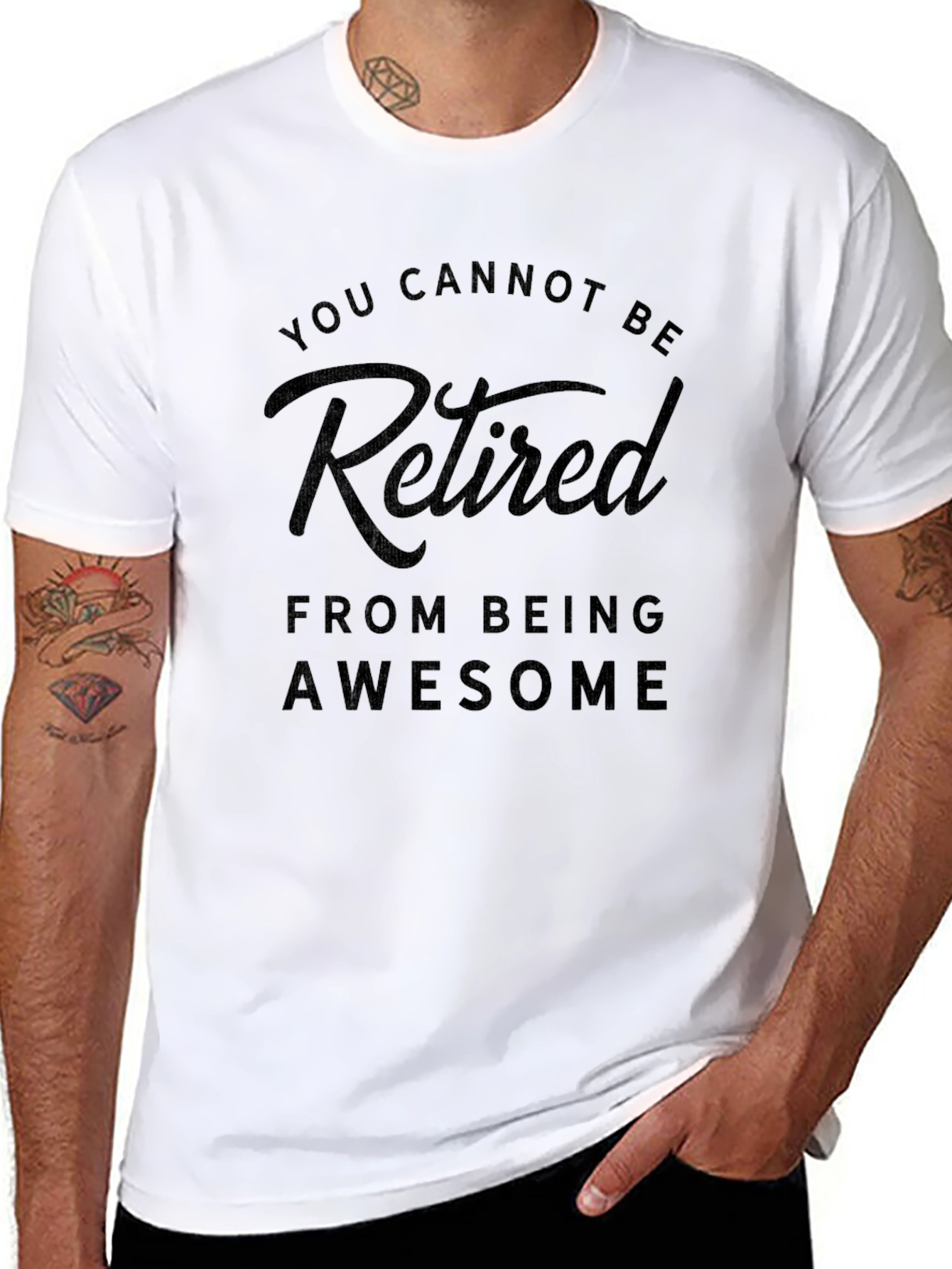Retired From Being Awesome Black T-Shirt