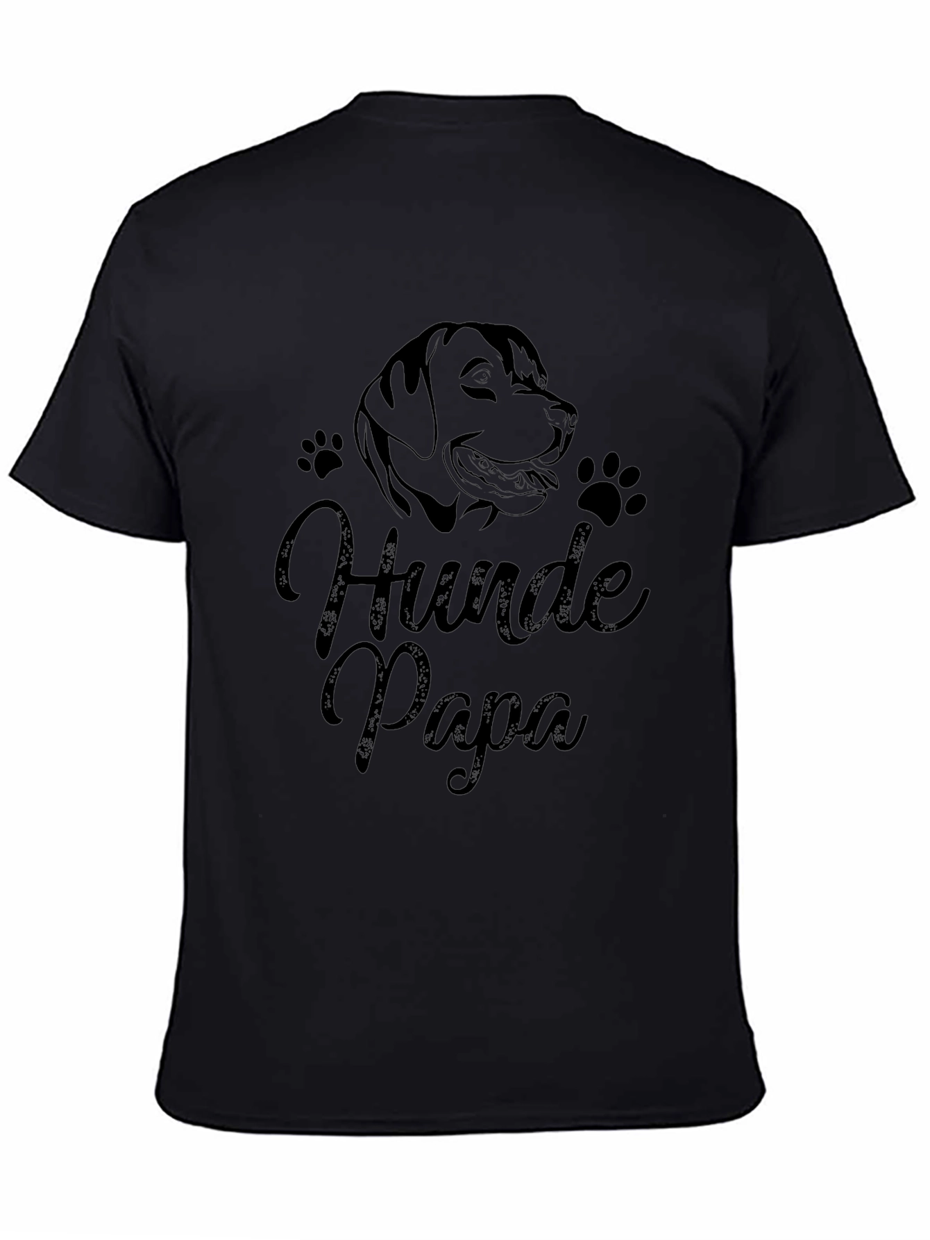 Hunde Papa Dog Lover T-Shirt - Black