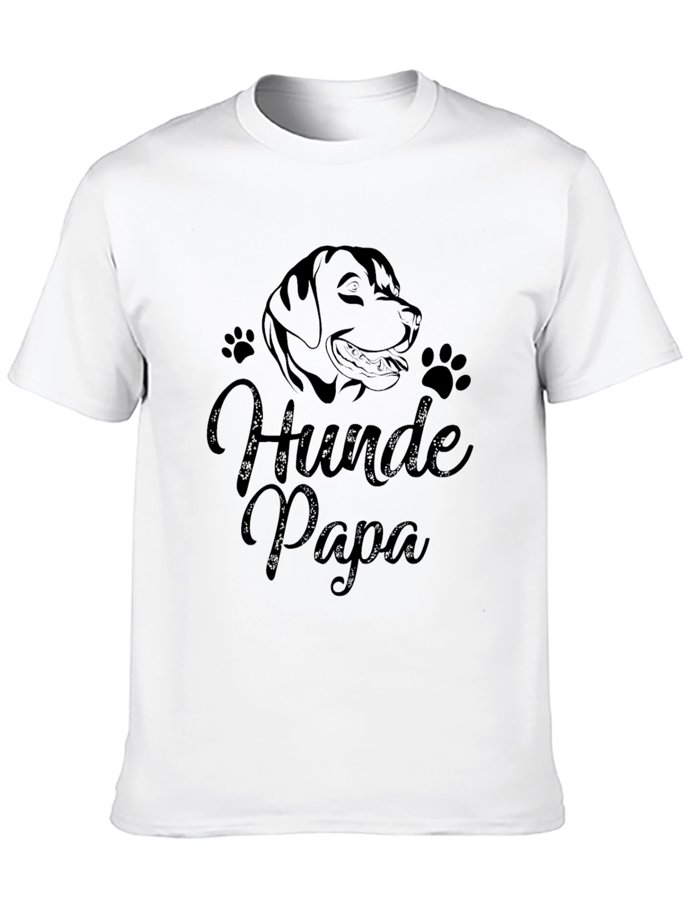 Hunde Papa Dog Lover T-Shirt - Black