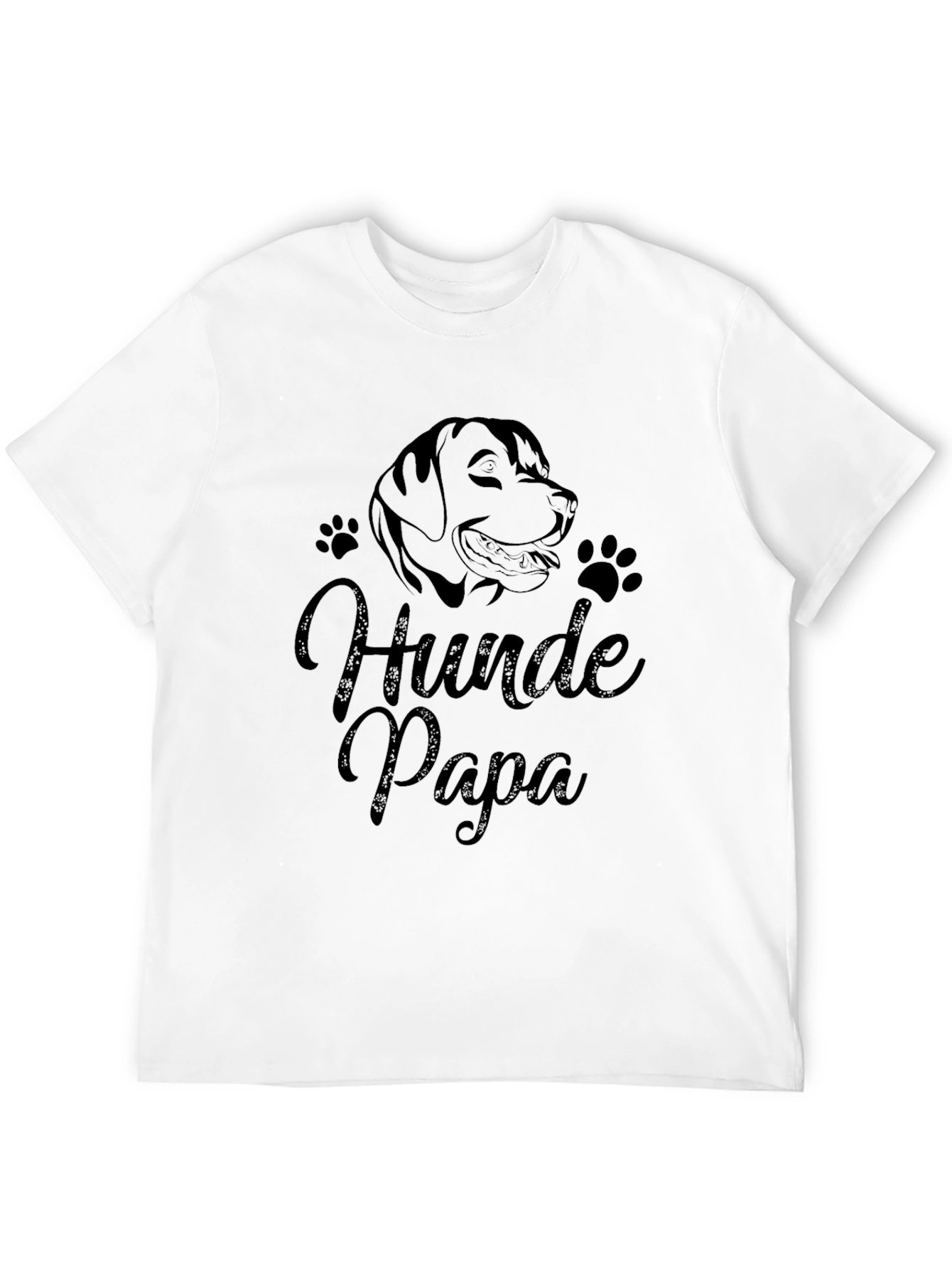 Hunde Papa Dog Lover T-Shirt - Black
