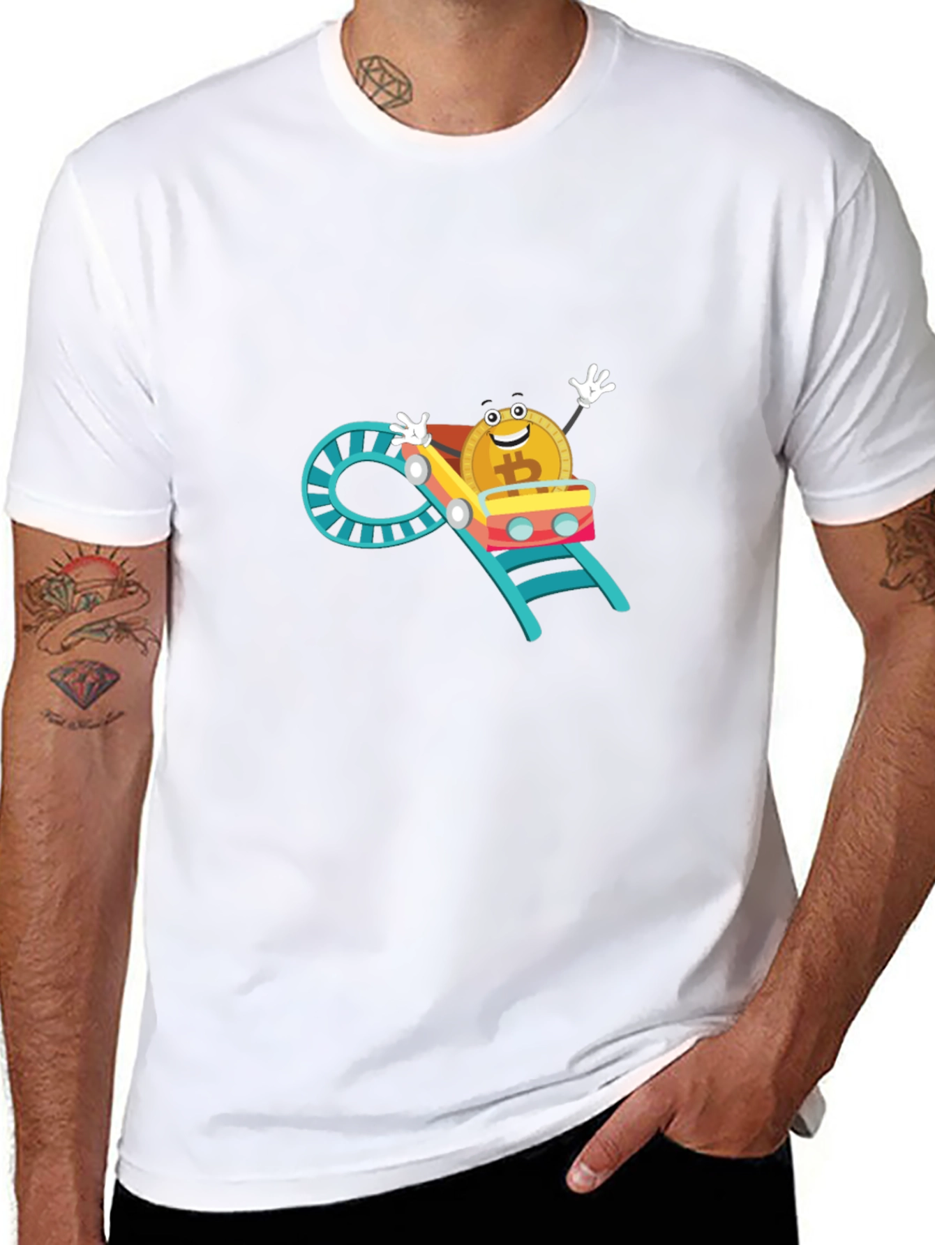 Bitcoin Rollercoaster T-Shirt - Crypto Humor Tee
