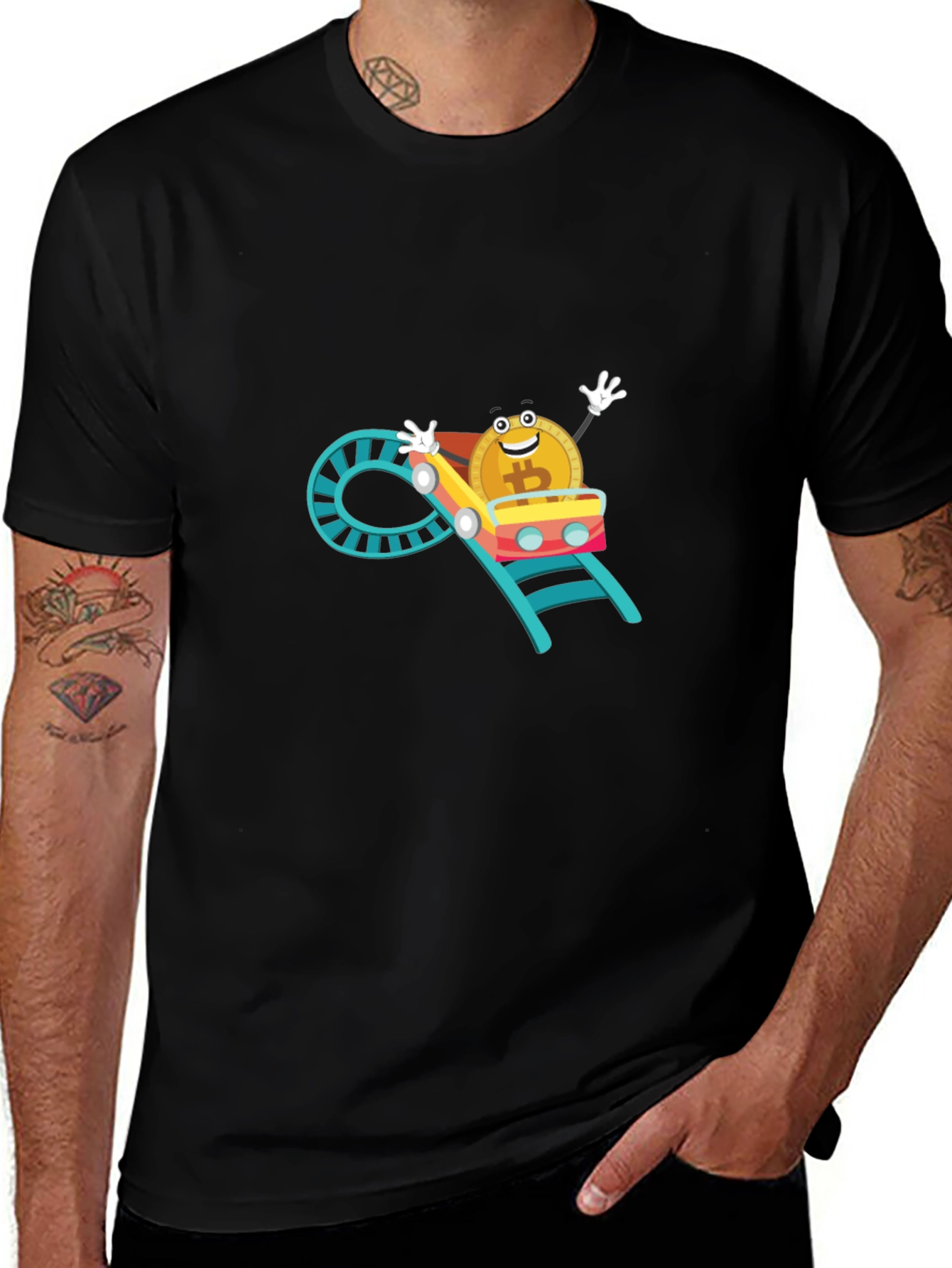 Bitcoin Rollercoaster T-Shirt - Crypto Humor Tee