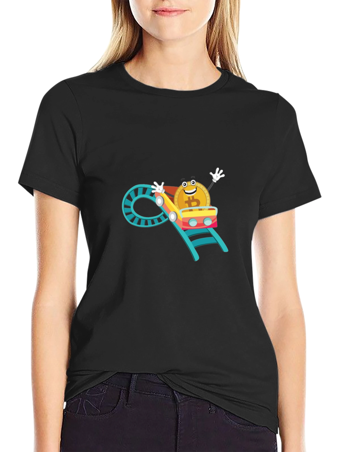 Bitcoin Rollercoaster T-Shirt - Crypto Humor Tee