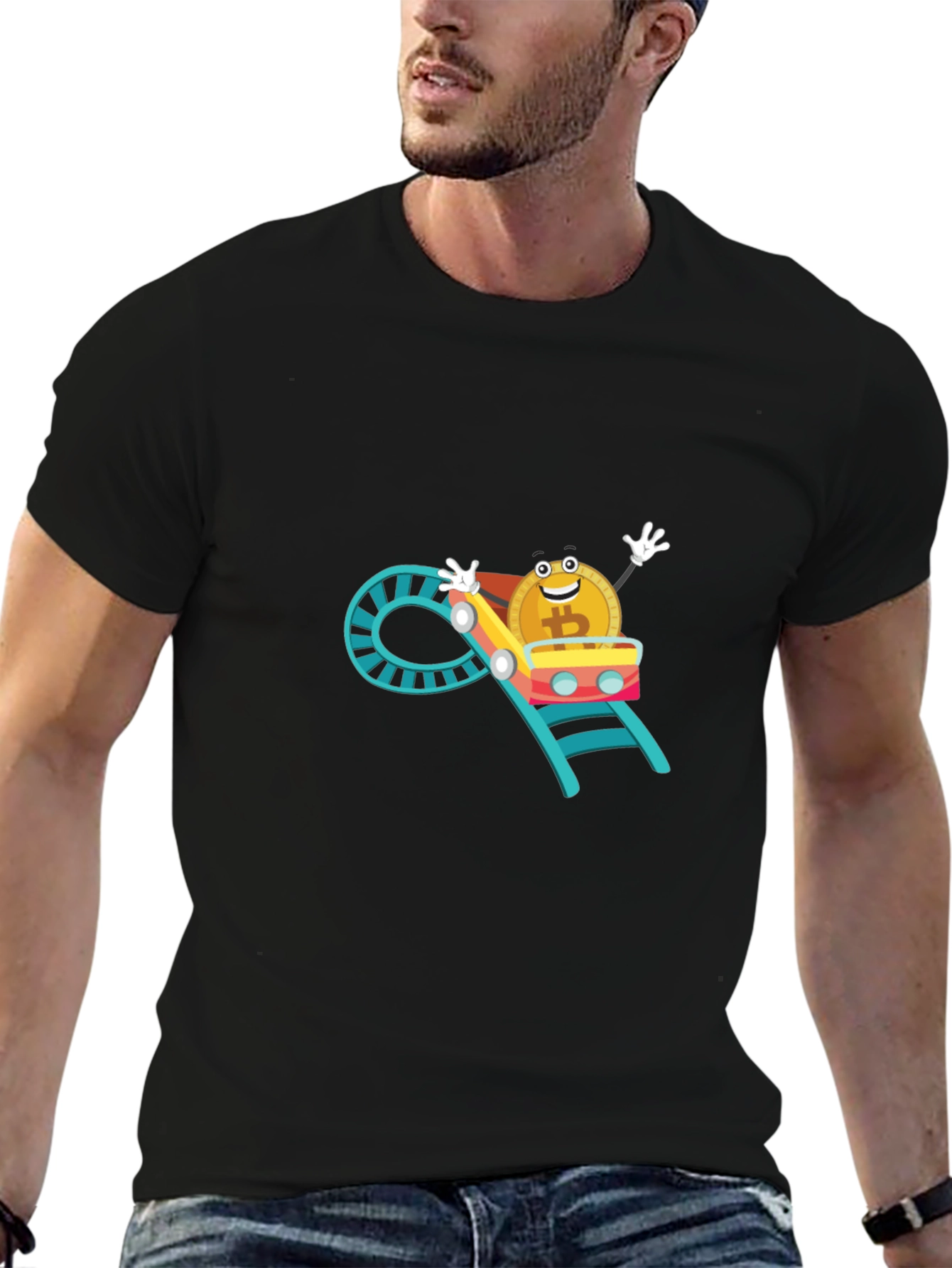Bitcoin Rollercoaster T-Shirt - Crypto Humor Tee