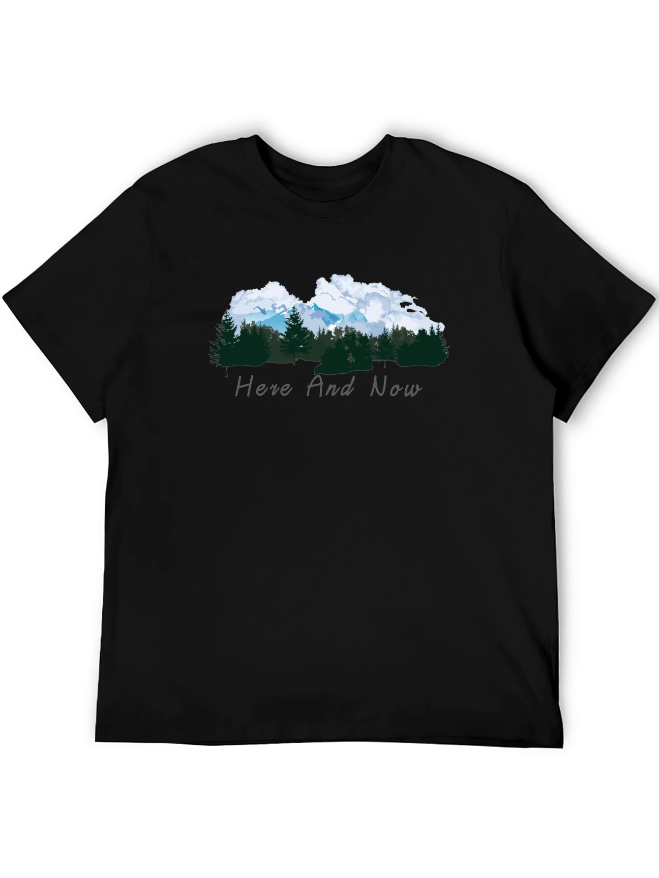 Nature Inspired Black Tee - Here and Now