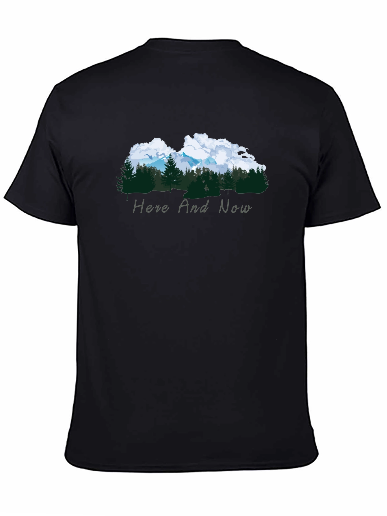 Nature Inspired Black Tee - Here and Now
