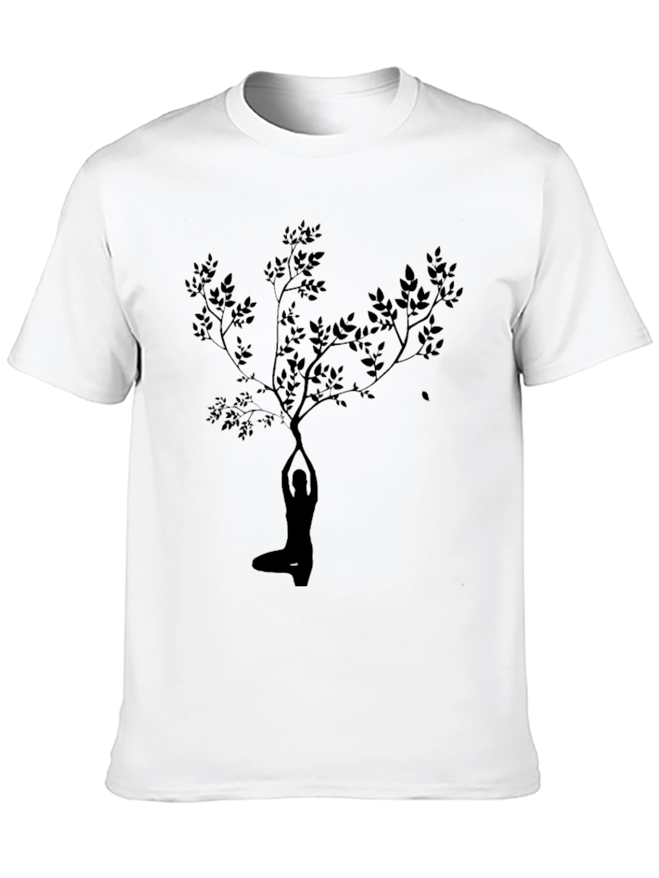 Yoga Tree Silhouette Black Graphic Tee