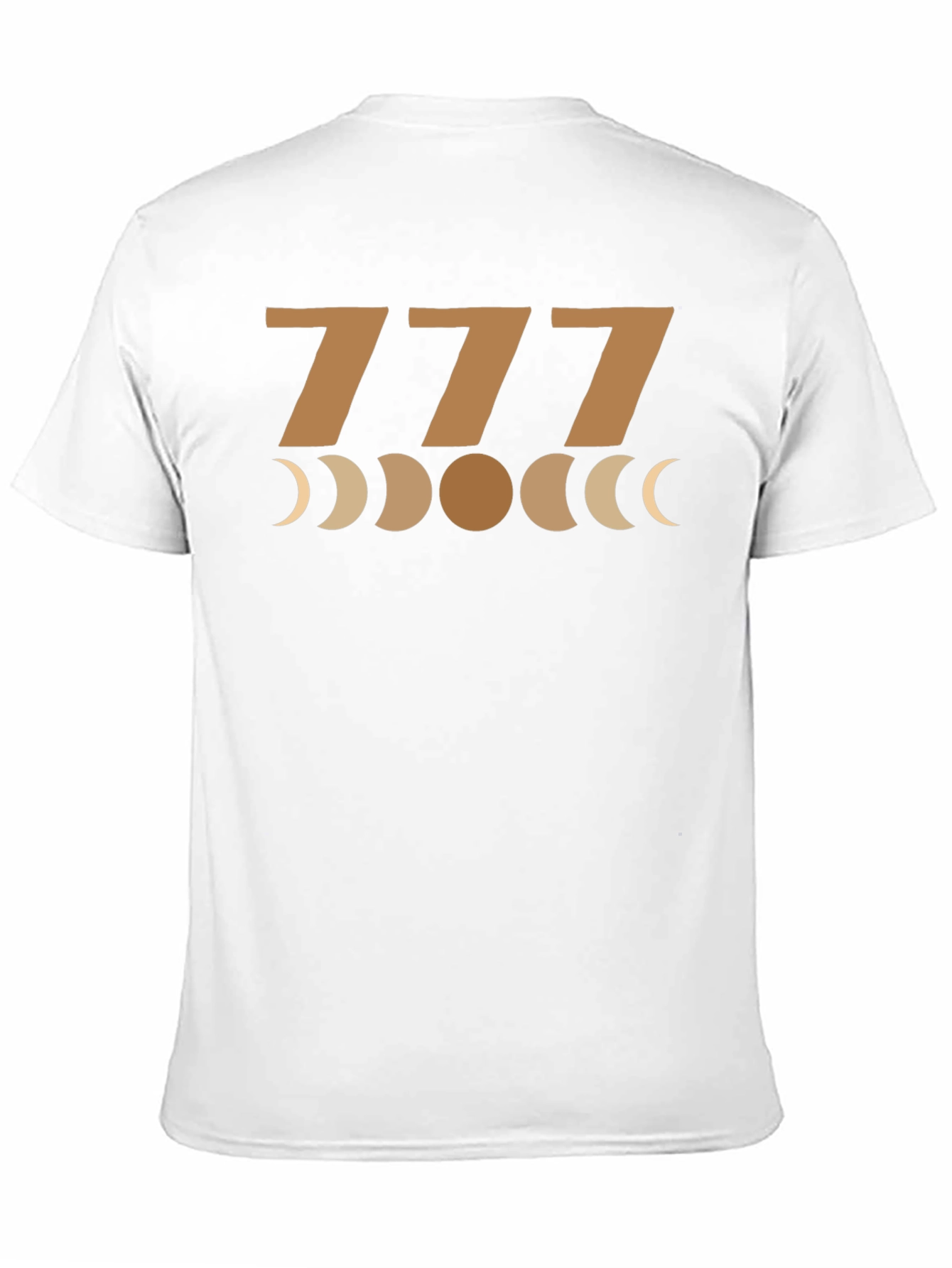 777 Moon Phase Graphic Tee - Unisex Black T-Shirt