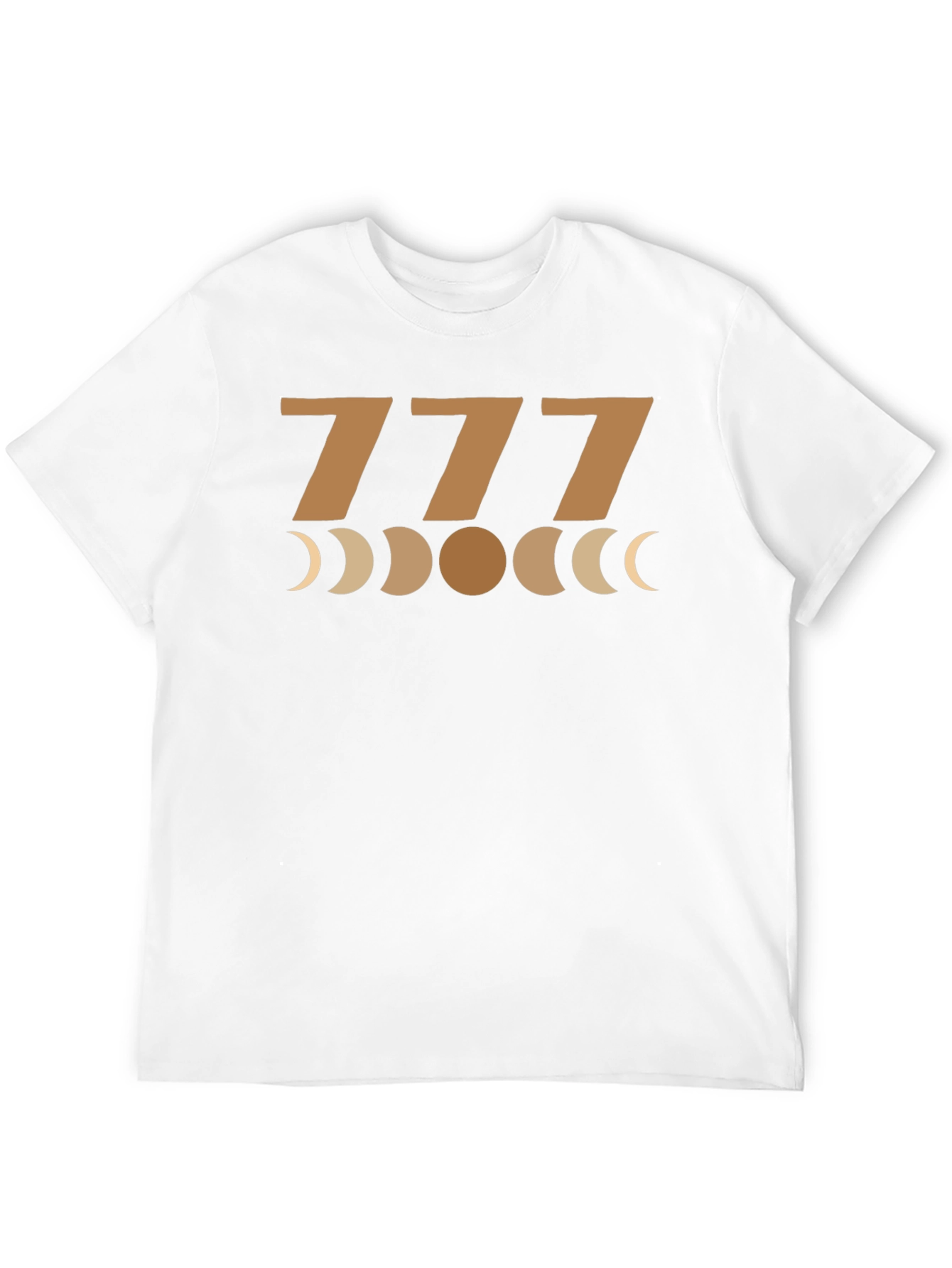 777 Moon Phase Graphic Tee - Unisex Black T-Shirt