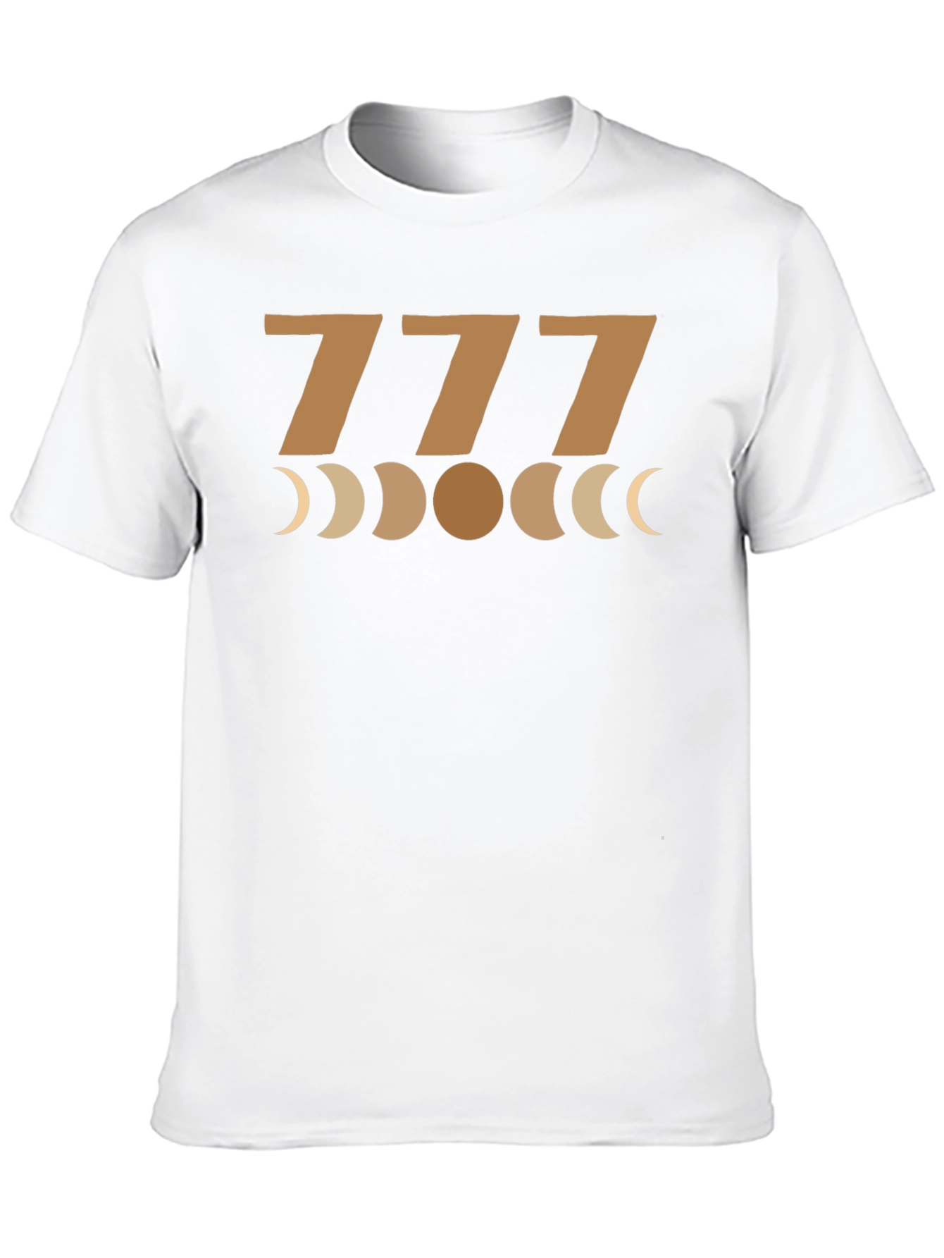 777 Moon Phase Graphic Tee - Unisex Black T-Shirt