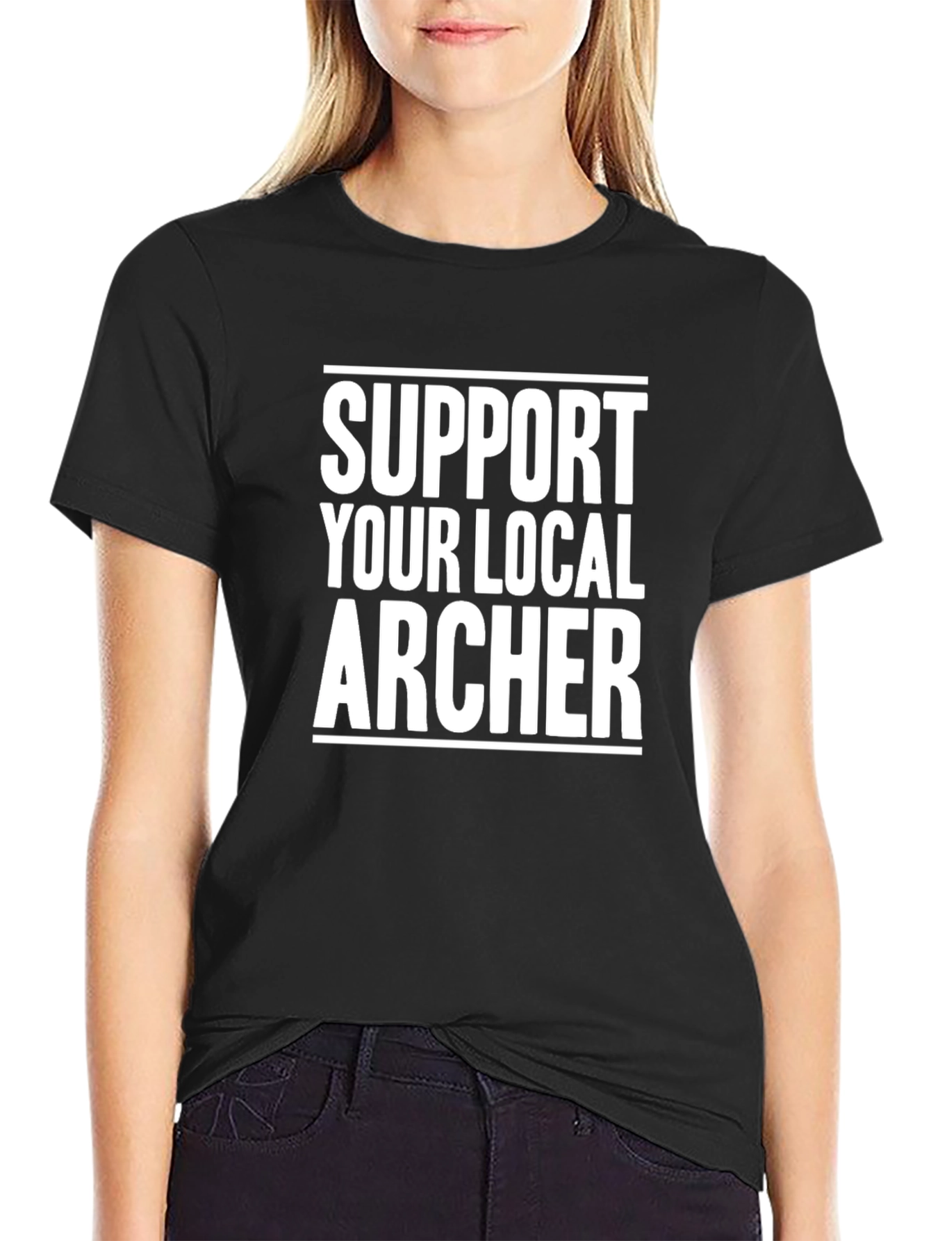 Support Your Local Archer Black T-Shirt