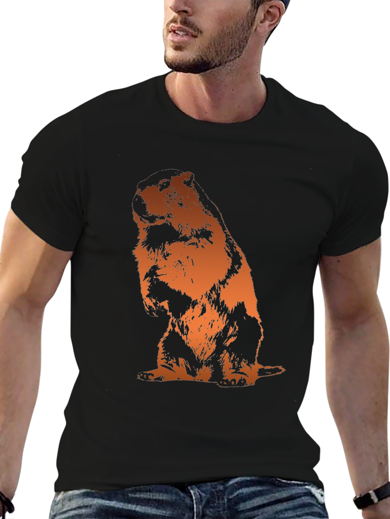 Groundhog T-Shirt - Mens Black Graphic Tee