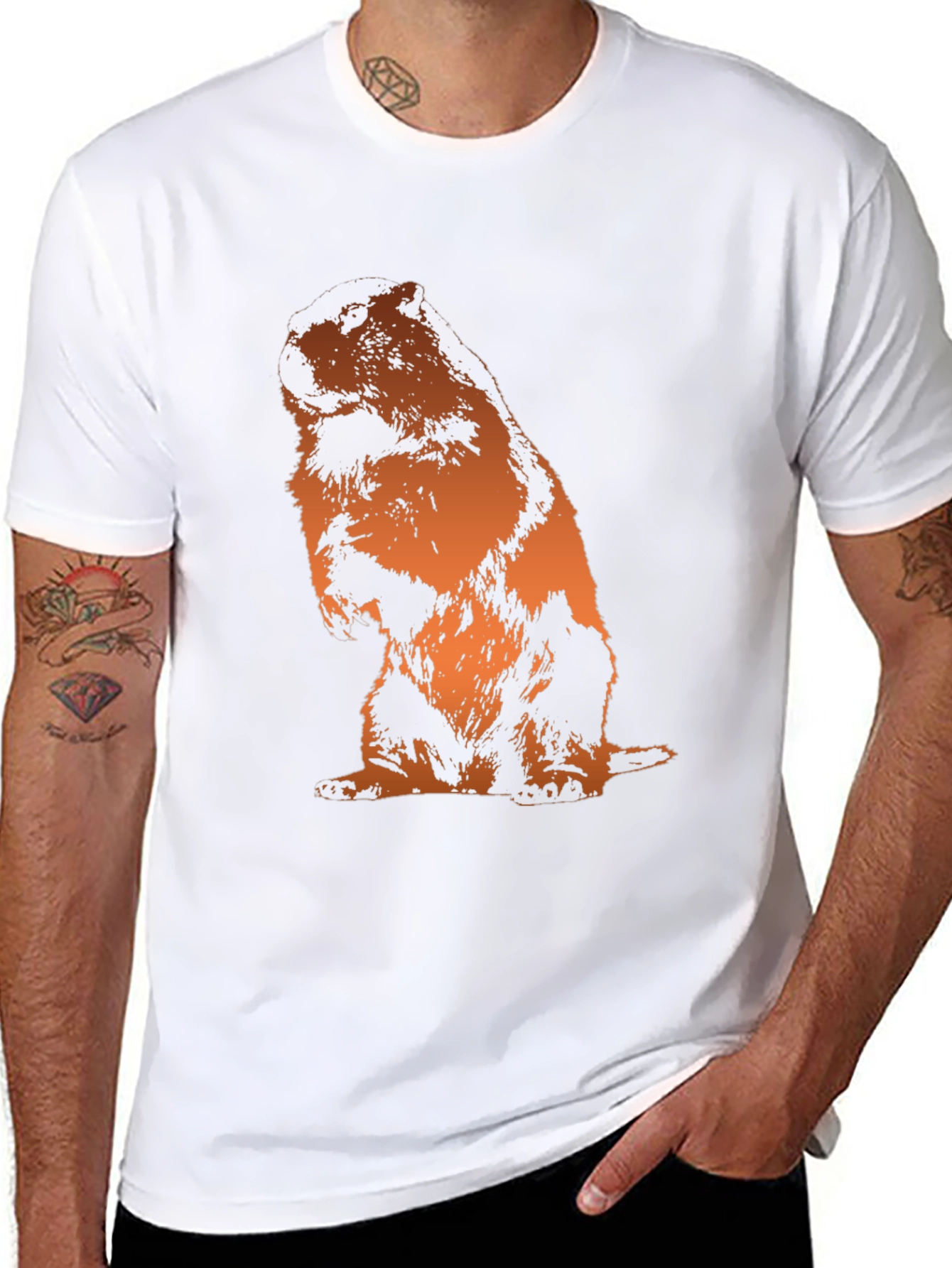 Groundhog T-Shirt - Mens Black Graphic Tee