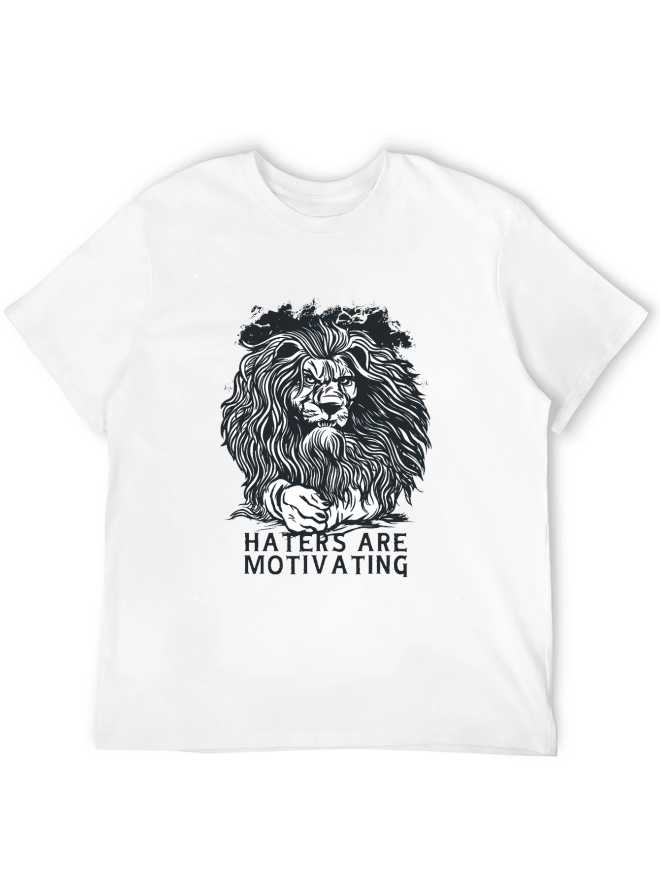 Lion Graphic T-Shirt - Haters Are Motivating