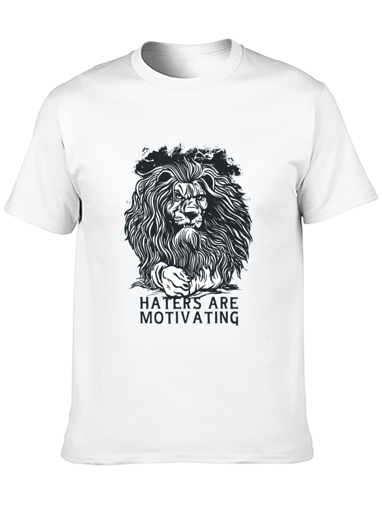 Lion Graphic T-Shirt - Haters Are Motivating