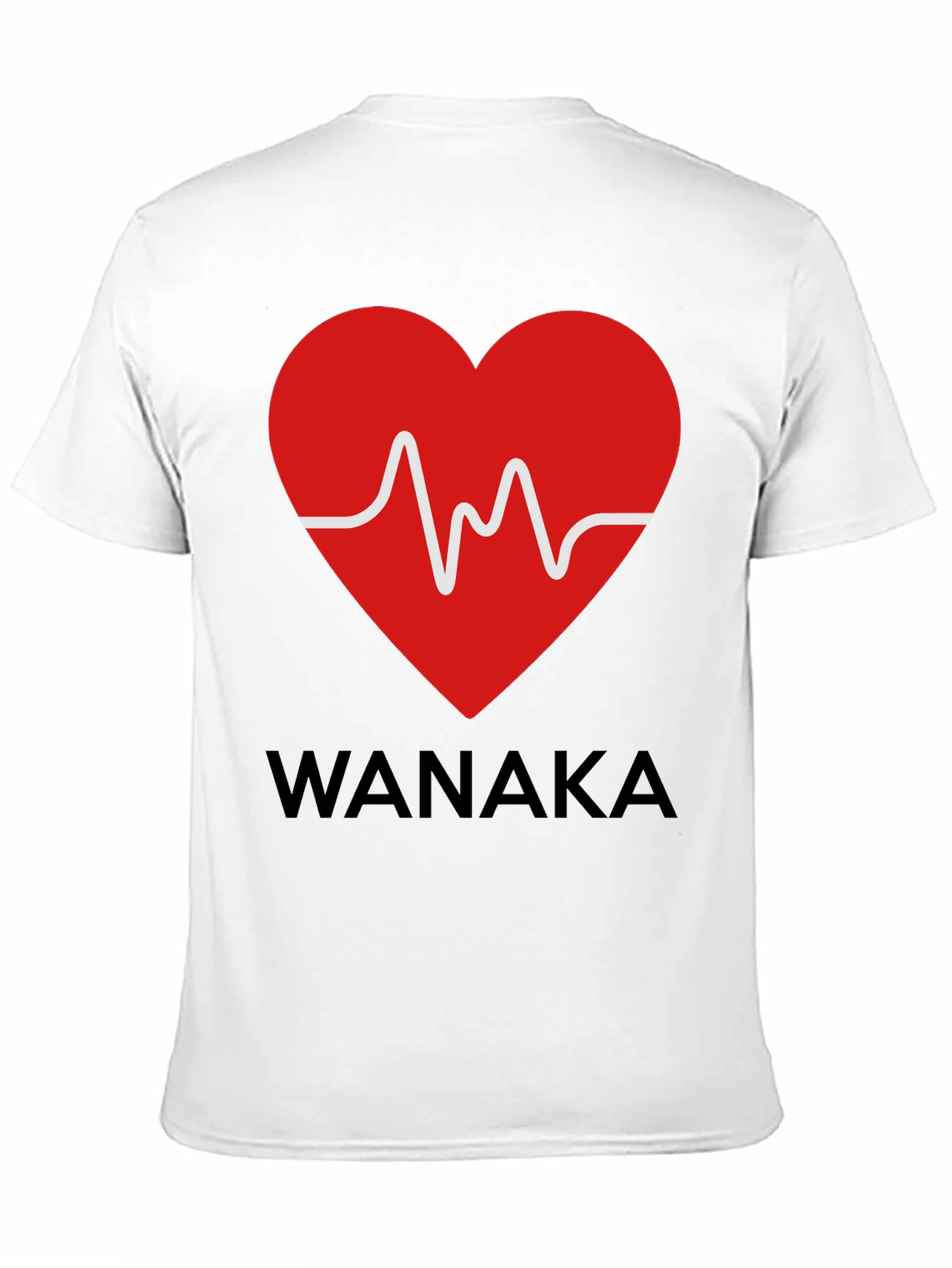 Wanaka Heartbeat T-Shirt - Stylish Black Tee