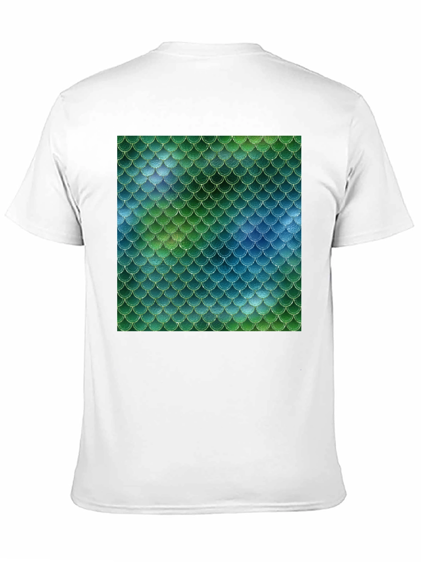Mermaid Scale Tee - Black Stylish Casual T-Shirt