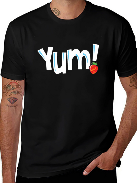 Yum! Strawberry Graphic Tee - Black