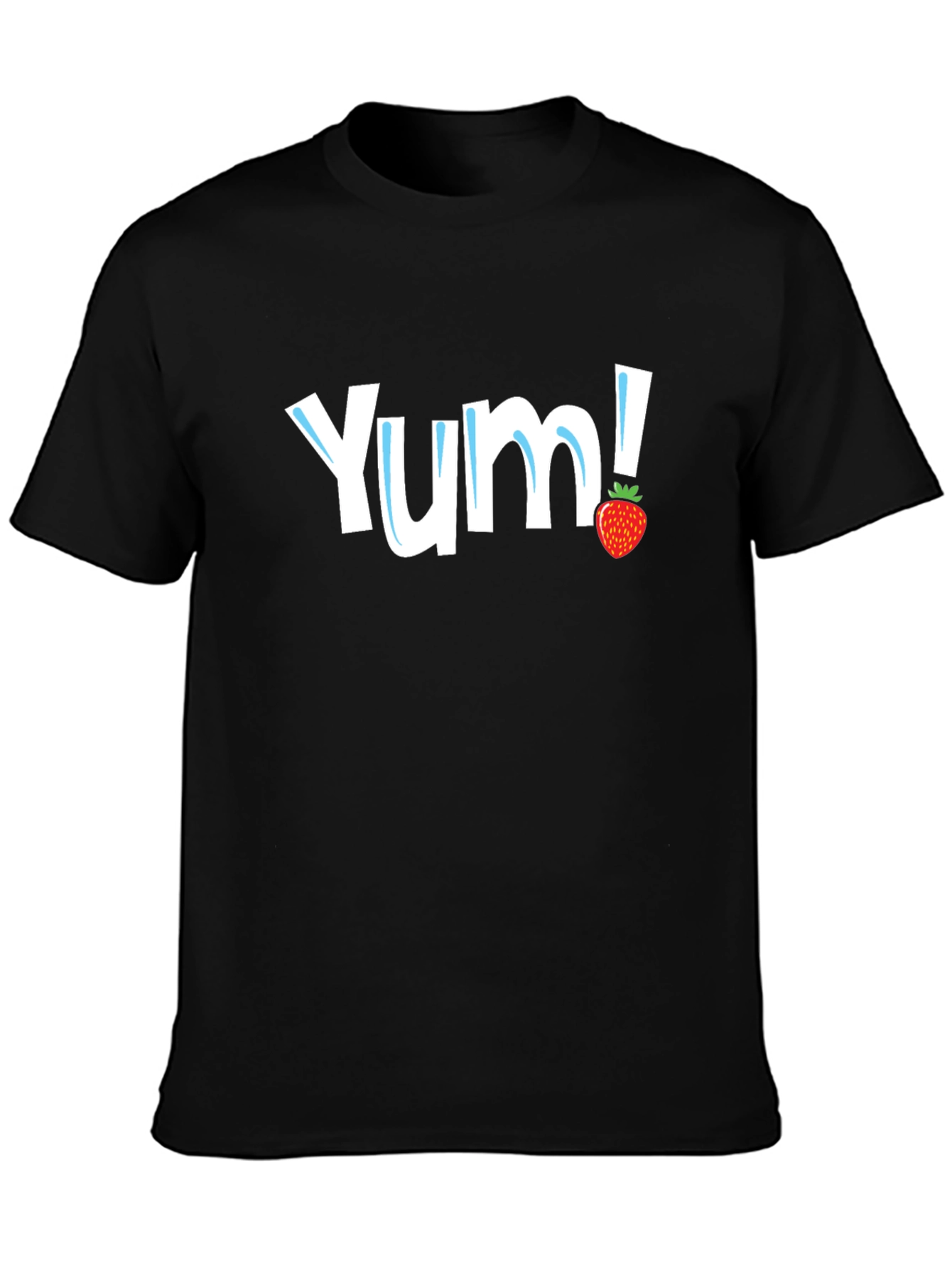 Yum! Strawberry Graphic Tee - Black