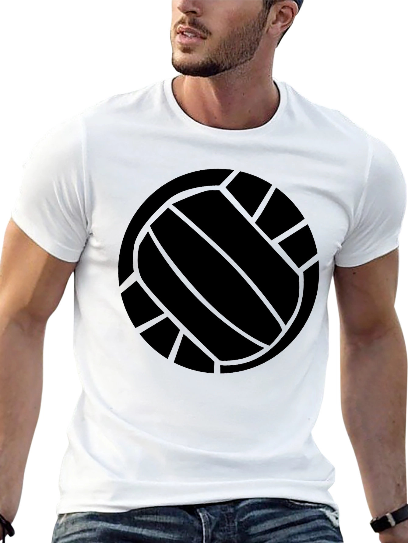 Black Volleyball Graphic T-Shirt