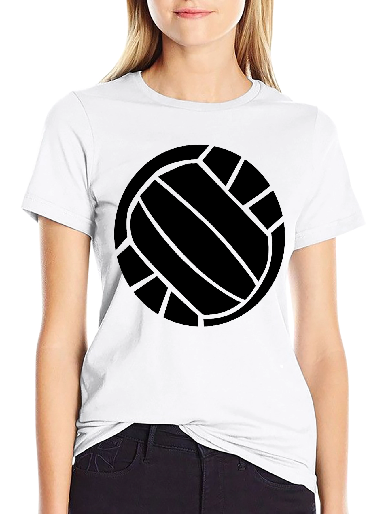 Black Volleyball Graphic T-Shirt