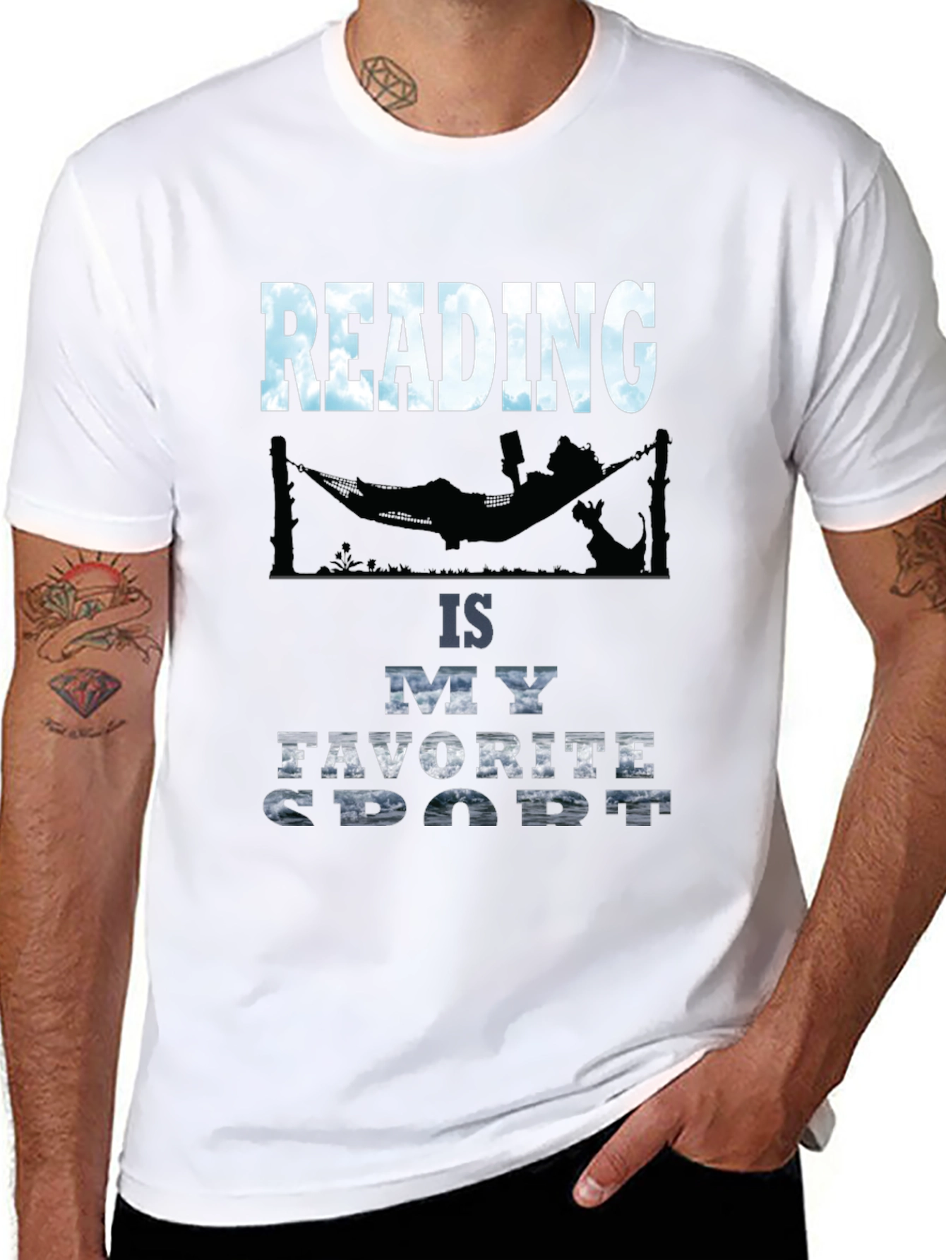 Reading Is My Favorite Sport Black T-Shirt