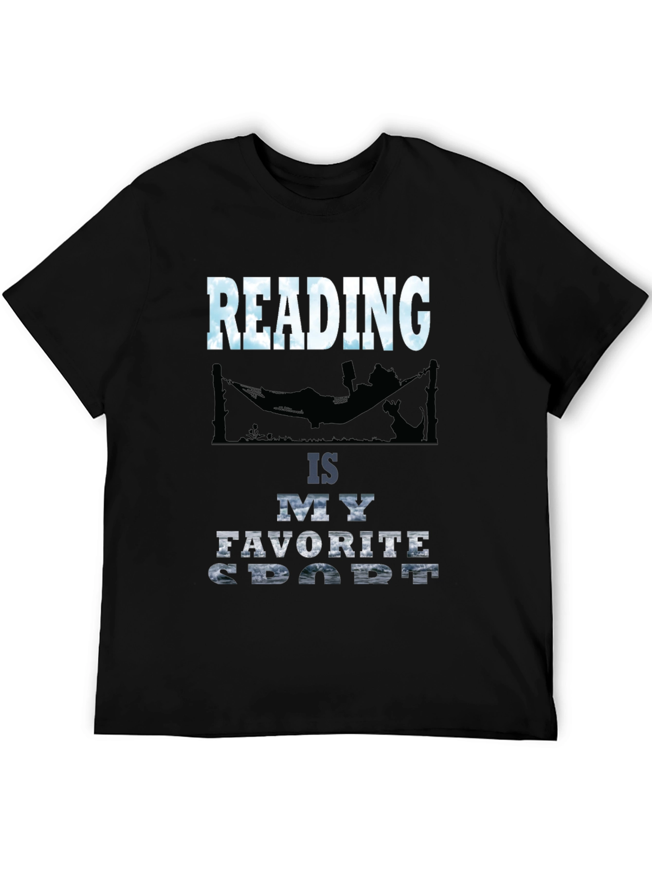 Reading Is My Favorite Sport Black T-Shirt