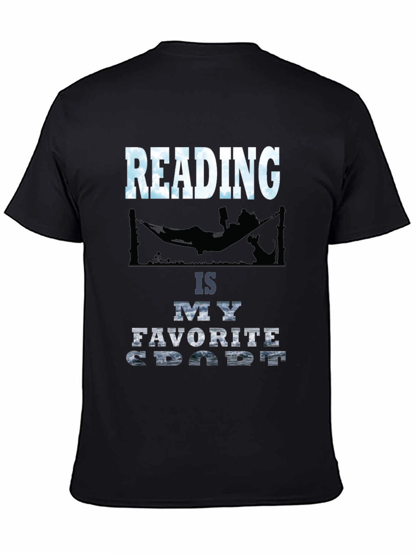 Reading Is My Favorite Sport Black T-Shirt