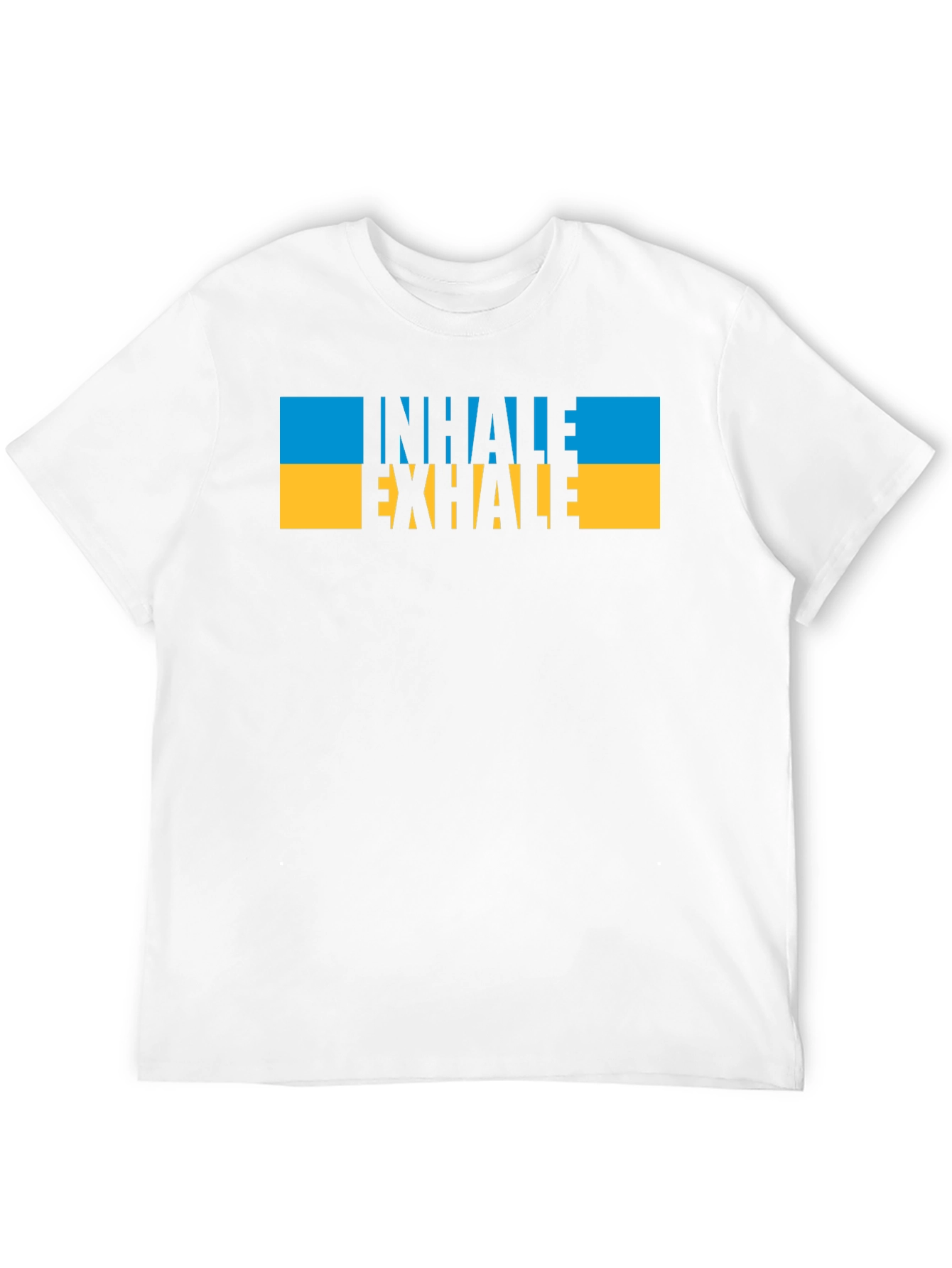 Inhale Exhale Ukraine Flag T-Shirt