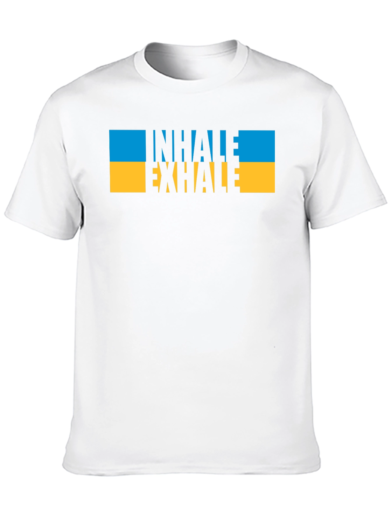 Inhale Exhale Ukraine Flag T-Shirt